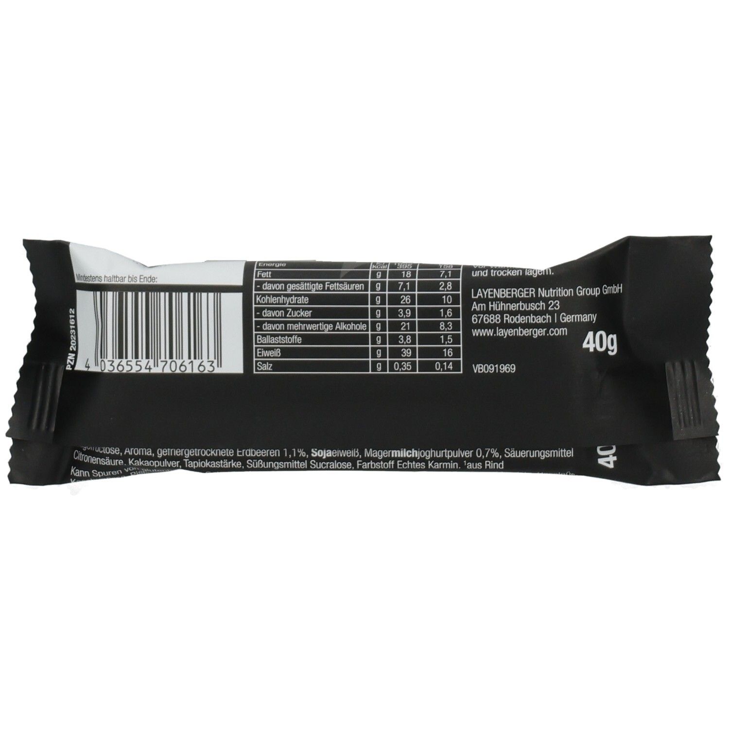 Layenberger High Protein Bar Strawberry-Yoghurt 40 g Riegel