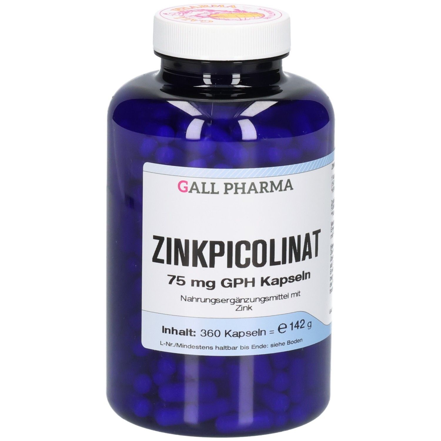 Zinkpicolinat 75 mg GPH Kapseln 360 St
