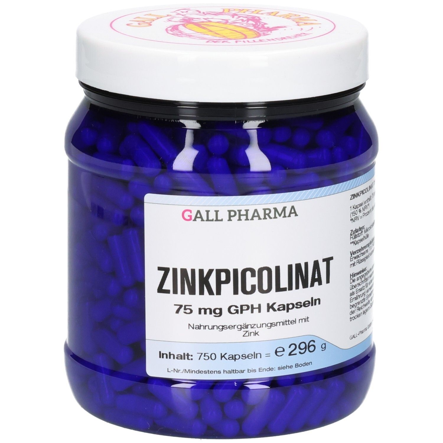 Zinkpicolinat 75 mg GPH Kapseln 750 St