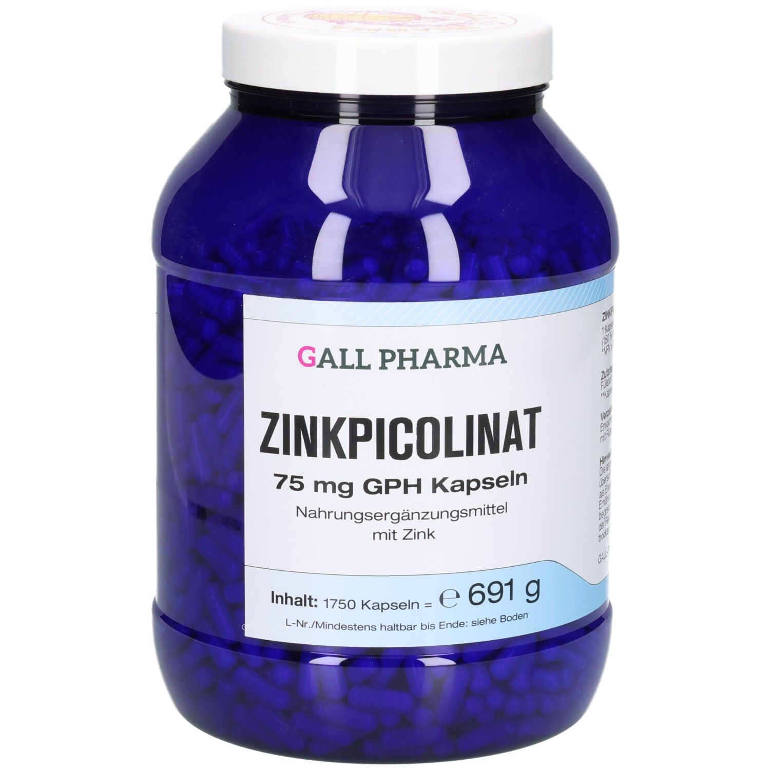 Zinkpicolinat 75 mg GPH Kapseln 1750 St