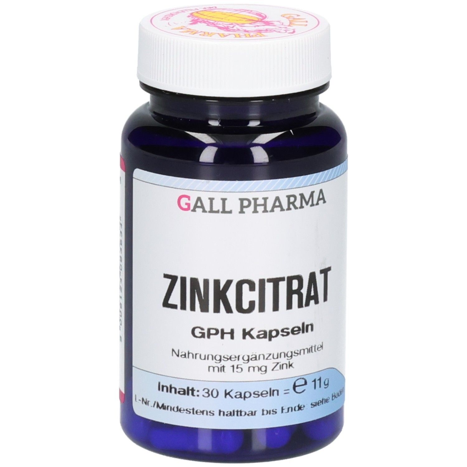 Zinkcitrat 15 mg Zink GPH Kapseln 30 St