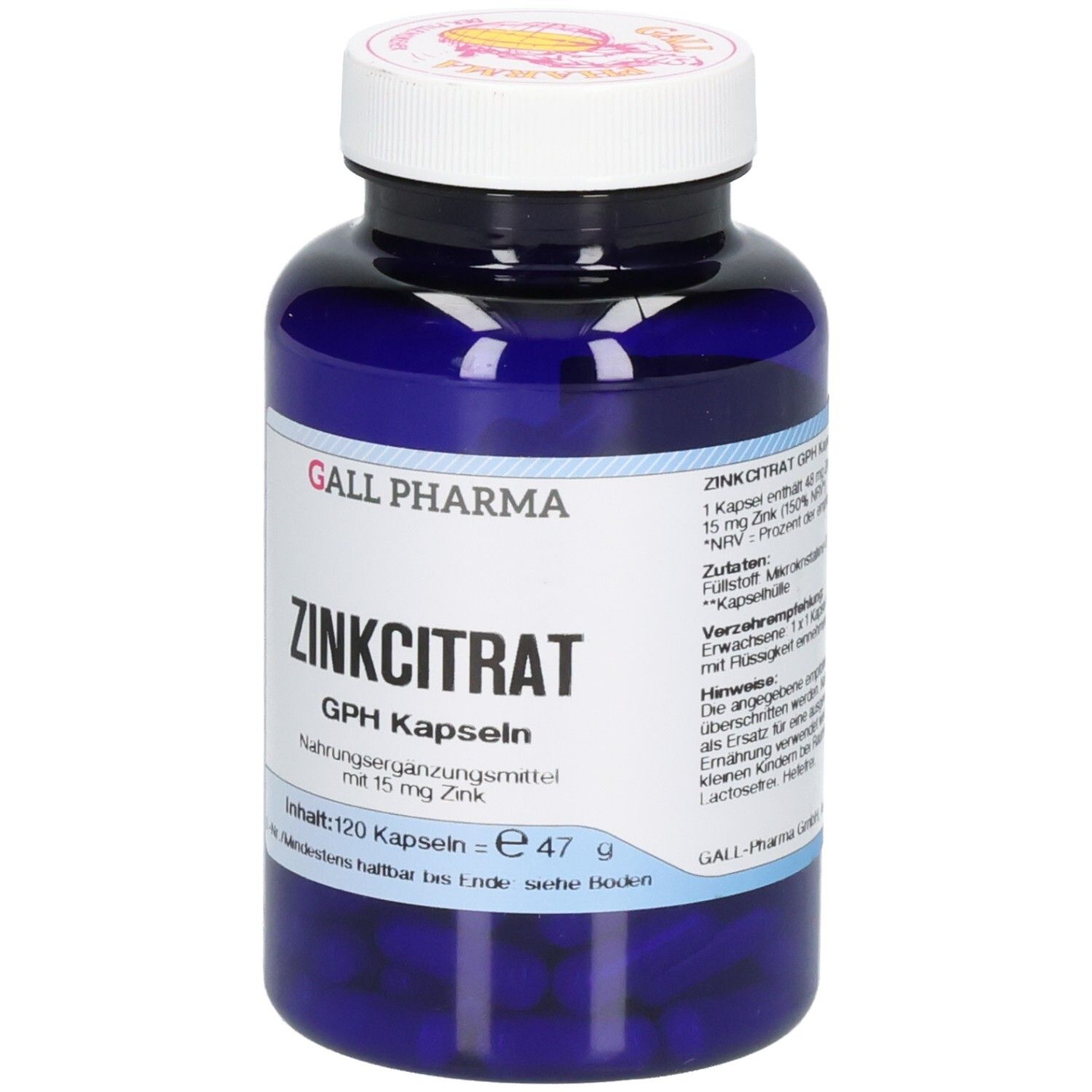 Zinkcitrat GPH 15 mg Kapseln