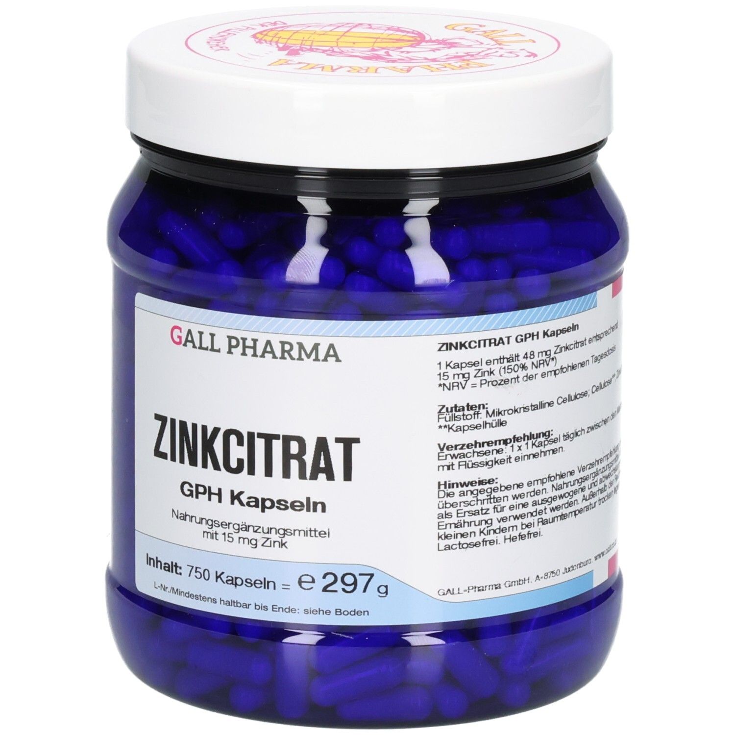 Zinkcitrat GPH 15 mg Kapseln