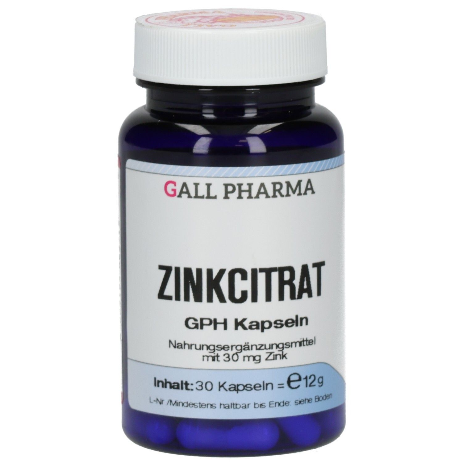 Zinkcitrat 30 mg Zink GPH Kapseln St