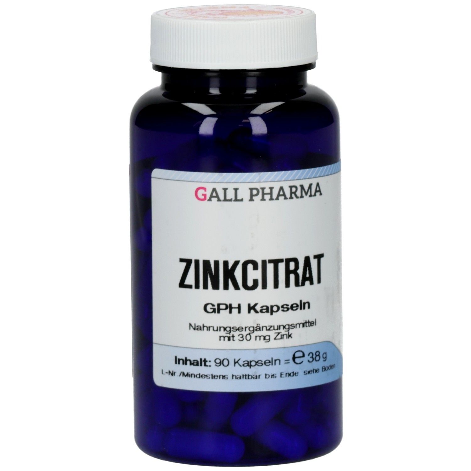 Zinkcitrat 30 mg Zink GPH Kapseln 90 St