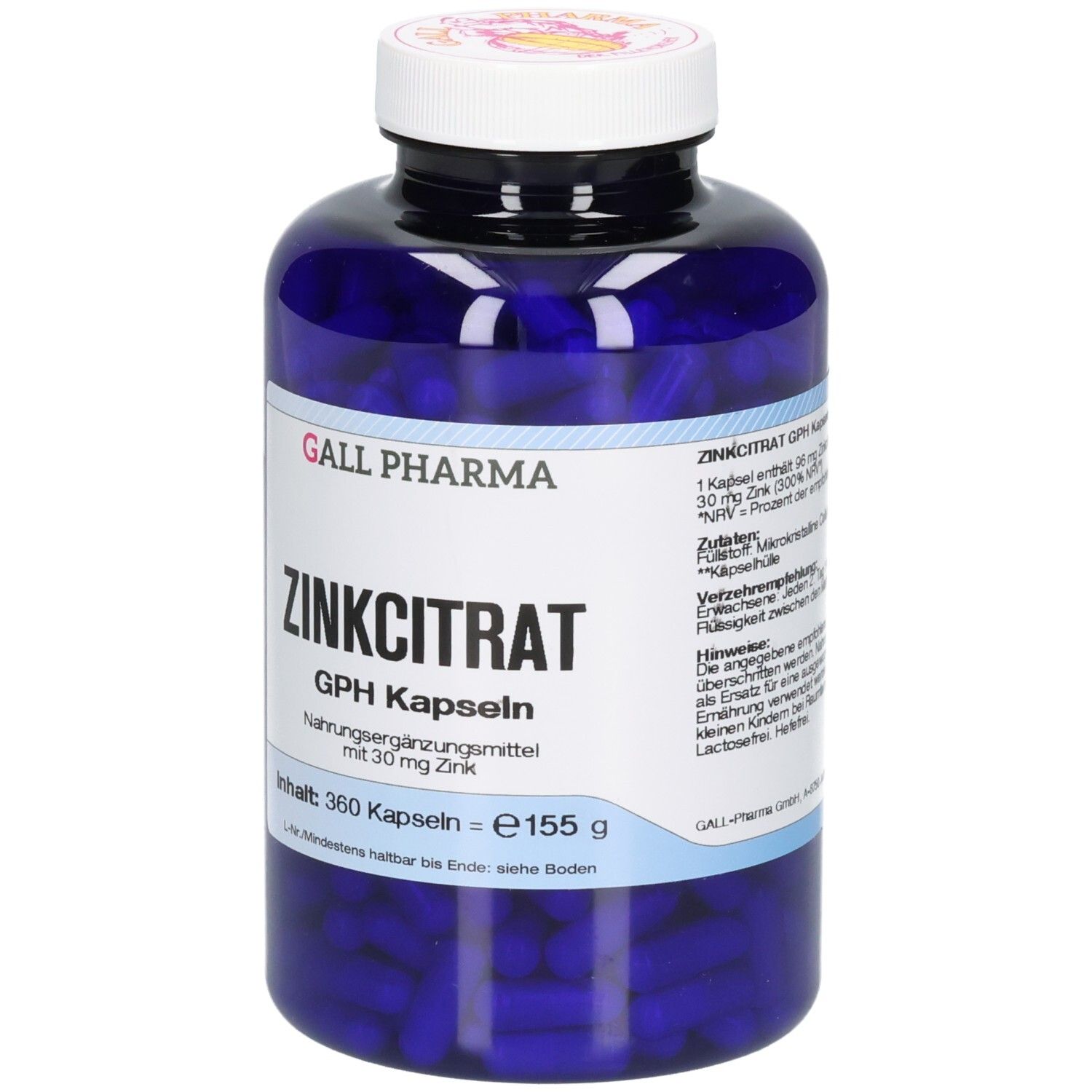 Zinkcitrat GPH 30 mg Kapseln
