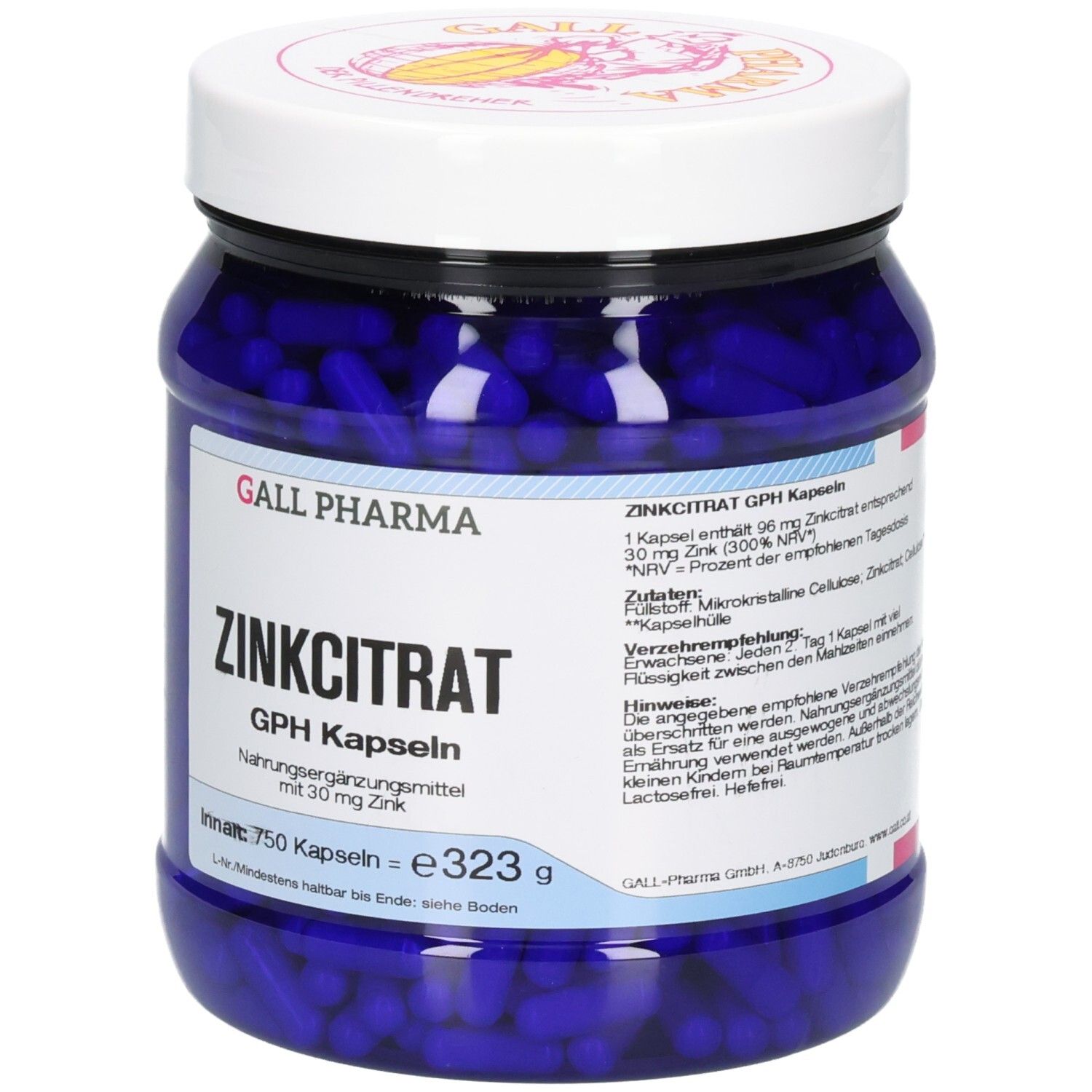 Zinkcitrat GPH 30 mg Kapseln