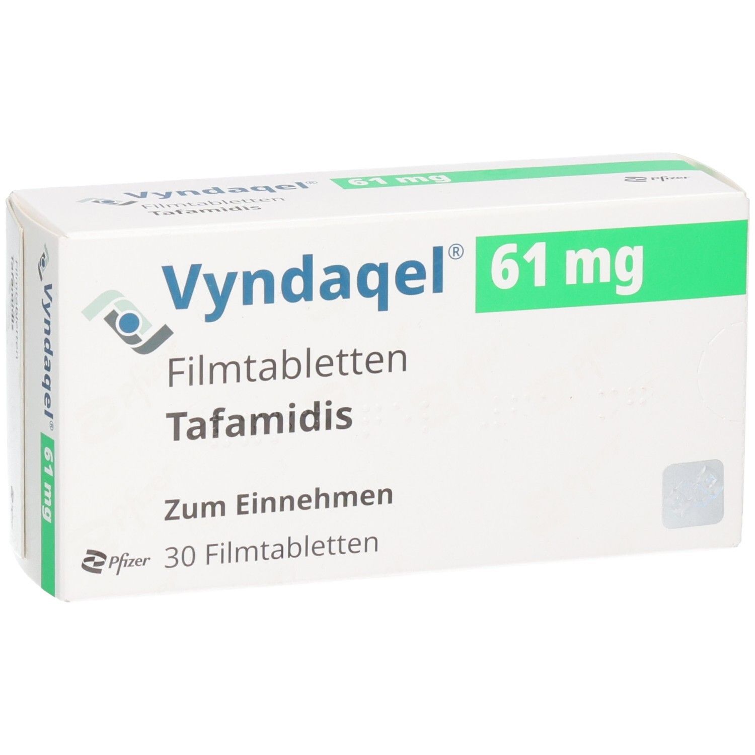 Vyndaquel 61 mg Tafamidis Filmtabletten, 30 Stück.