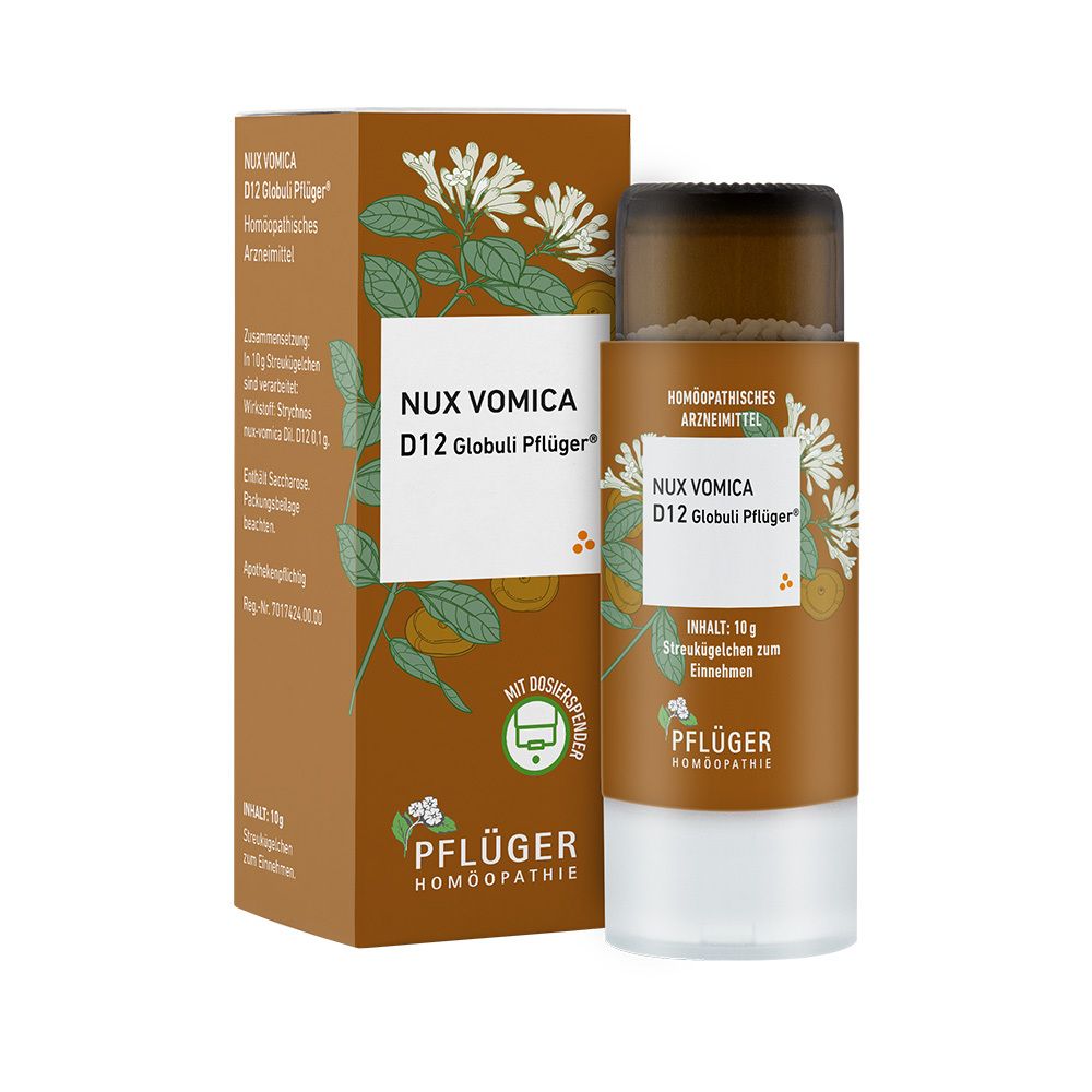 NUX Vomica D 12 Globuli Pflüger Globulispender 10 g