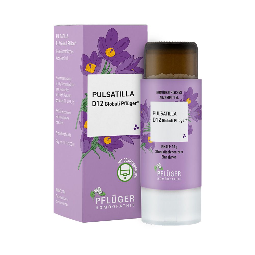 Pulsatilla D 12 Globuli Pflüger Globulispender 10 g