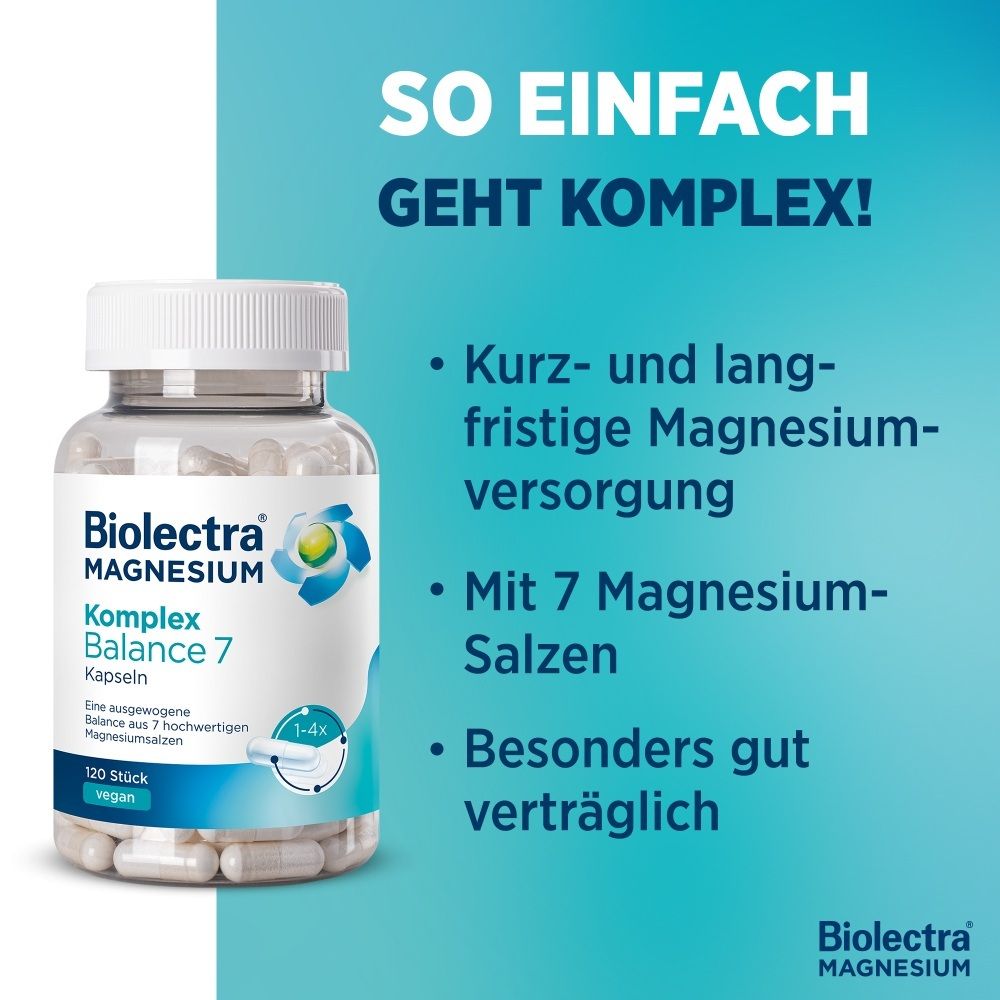 Biolectra® Magnesium Komplex Balance 7 Kapseln