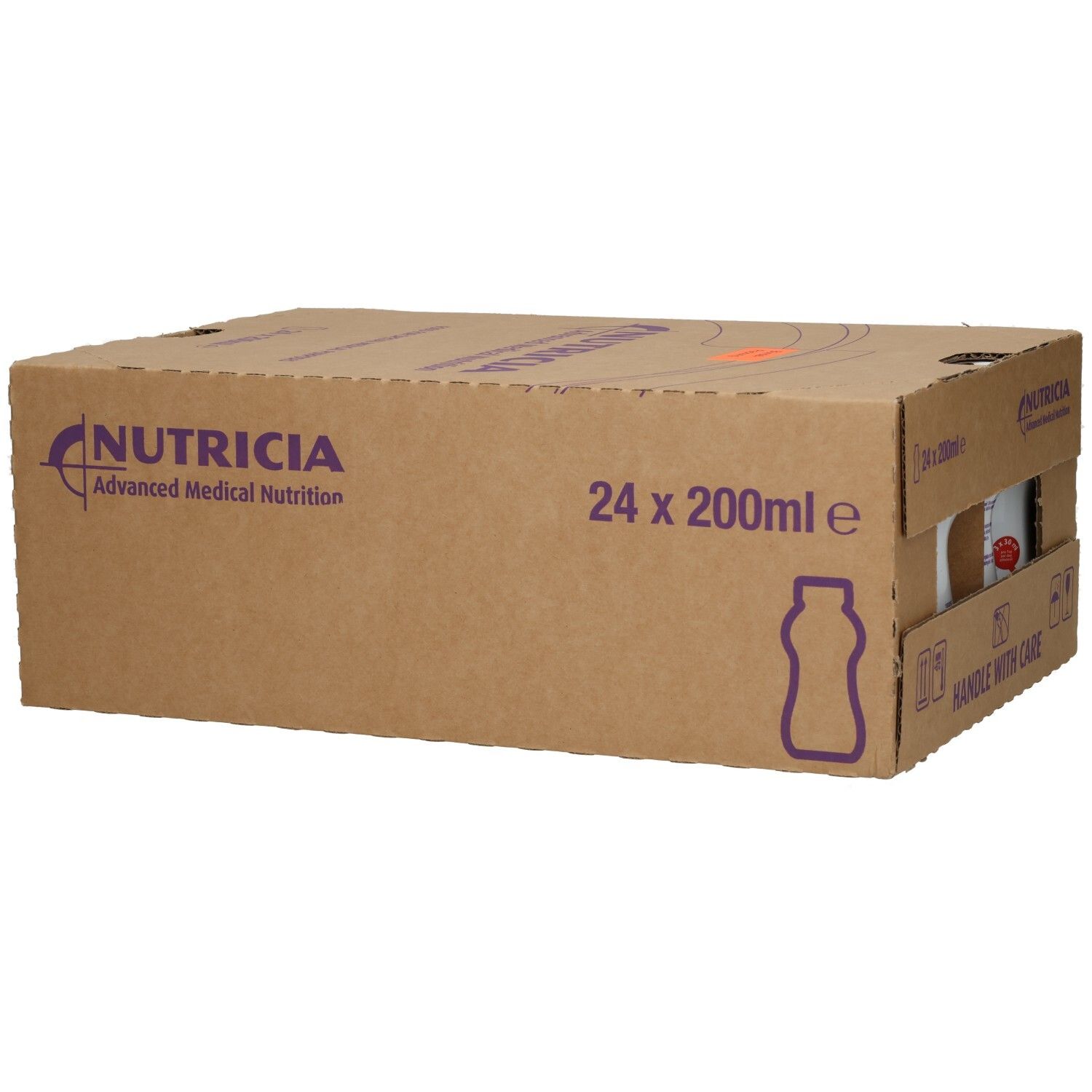 Karton mit 24 x 200ml Flaschen Nutricia Advanced Medical Nutrition.