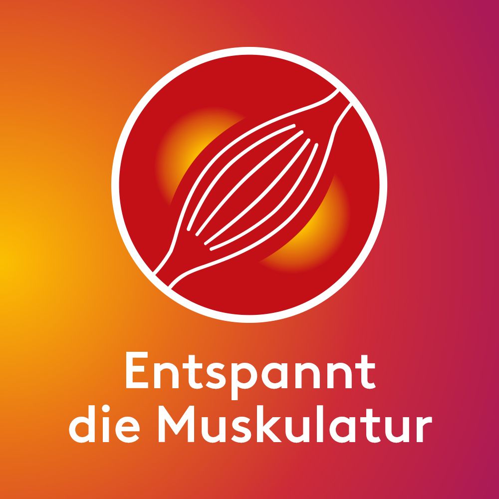 Abbildung eines Muskels, der Schmerzen lindert. Entspannt die Muskulatur.