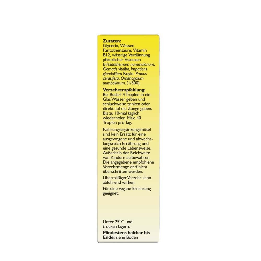 Verpackung. Text: Zutaten, Verzehrempfehlung, Hinweise. Unter 25°C lagern. Mindestens haltbar bis Ende: siehe Boden.