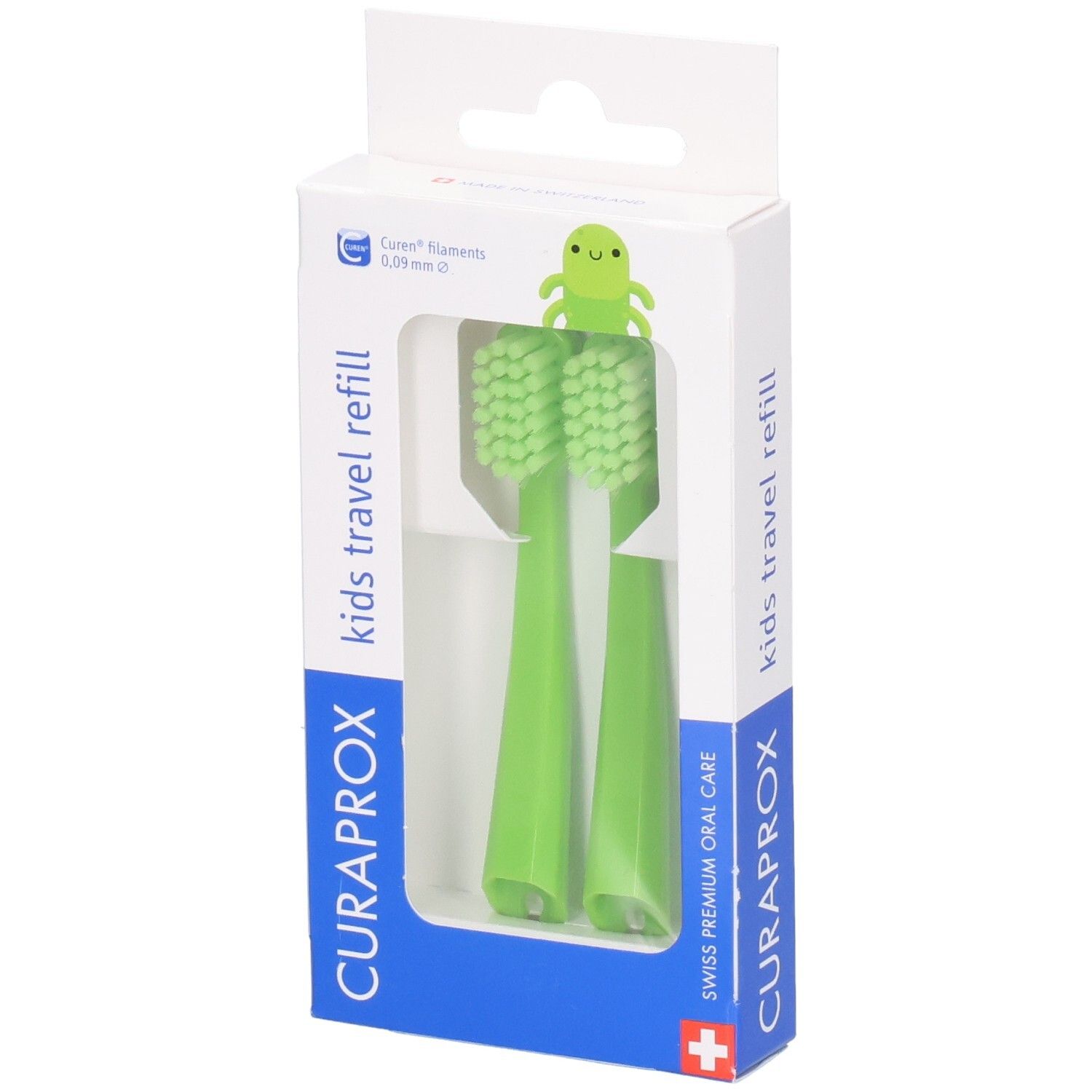 Curaprox Zahnbürste kids travel refill grün 2 St