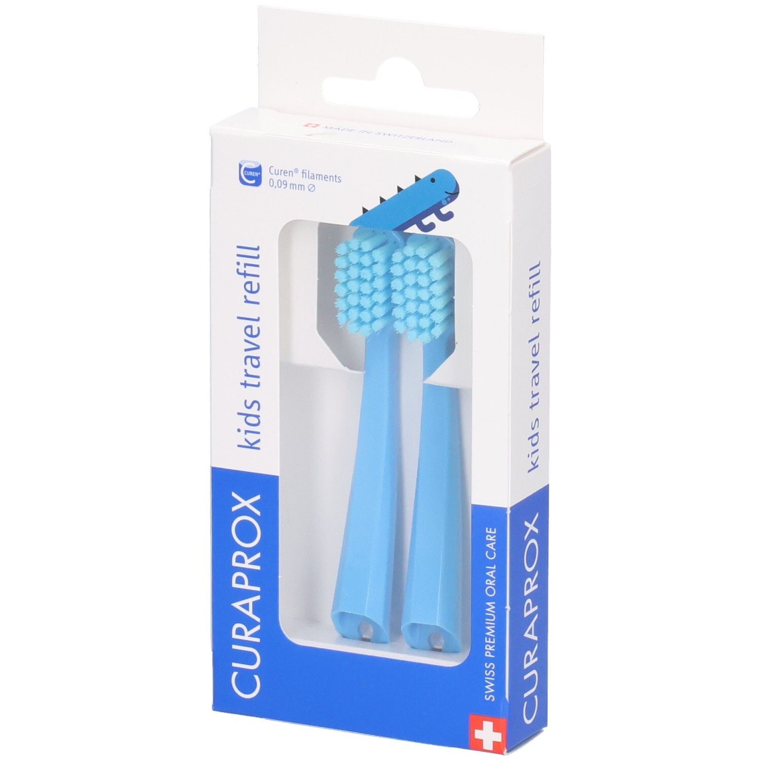 Curaprox Zahnbürste kids travel refill blau 2 St