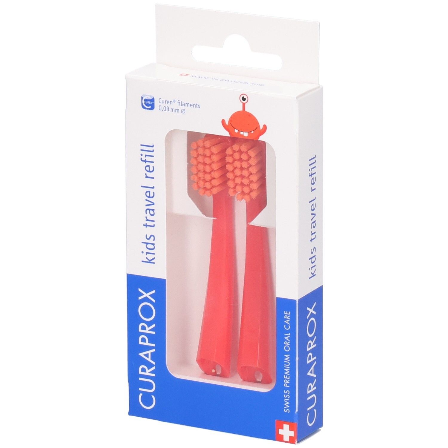 Curaprox Zahnbürste kids travel refill rot 2 St