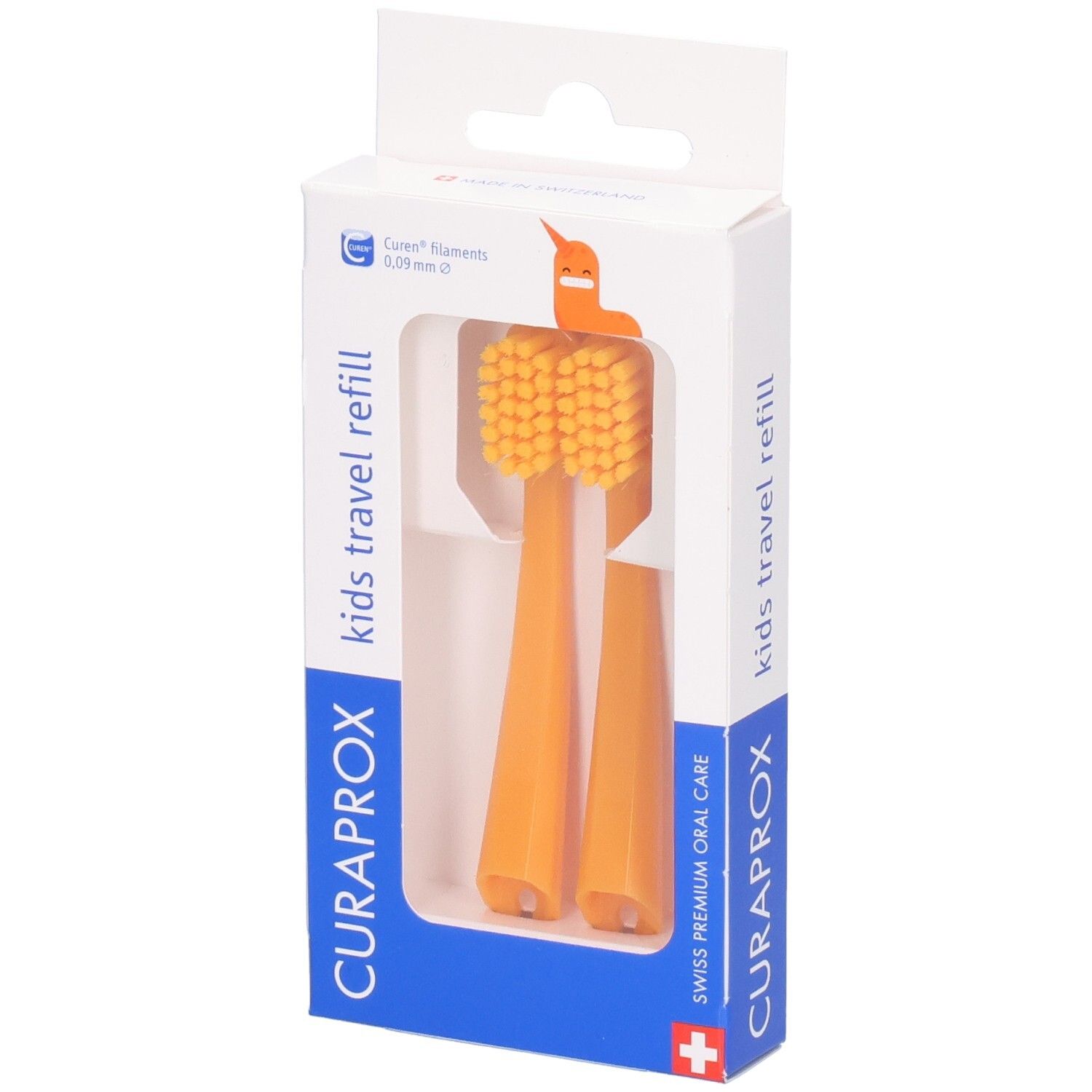 Curaprox Zahnbürste kids travel refill orange 2 St