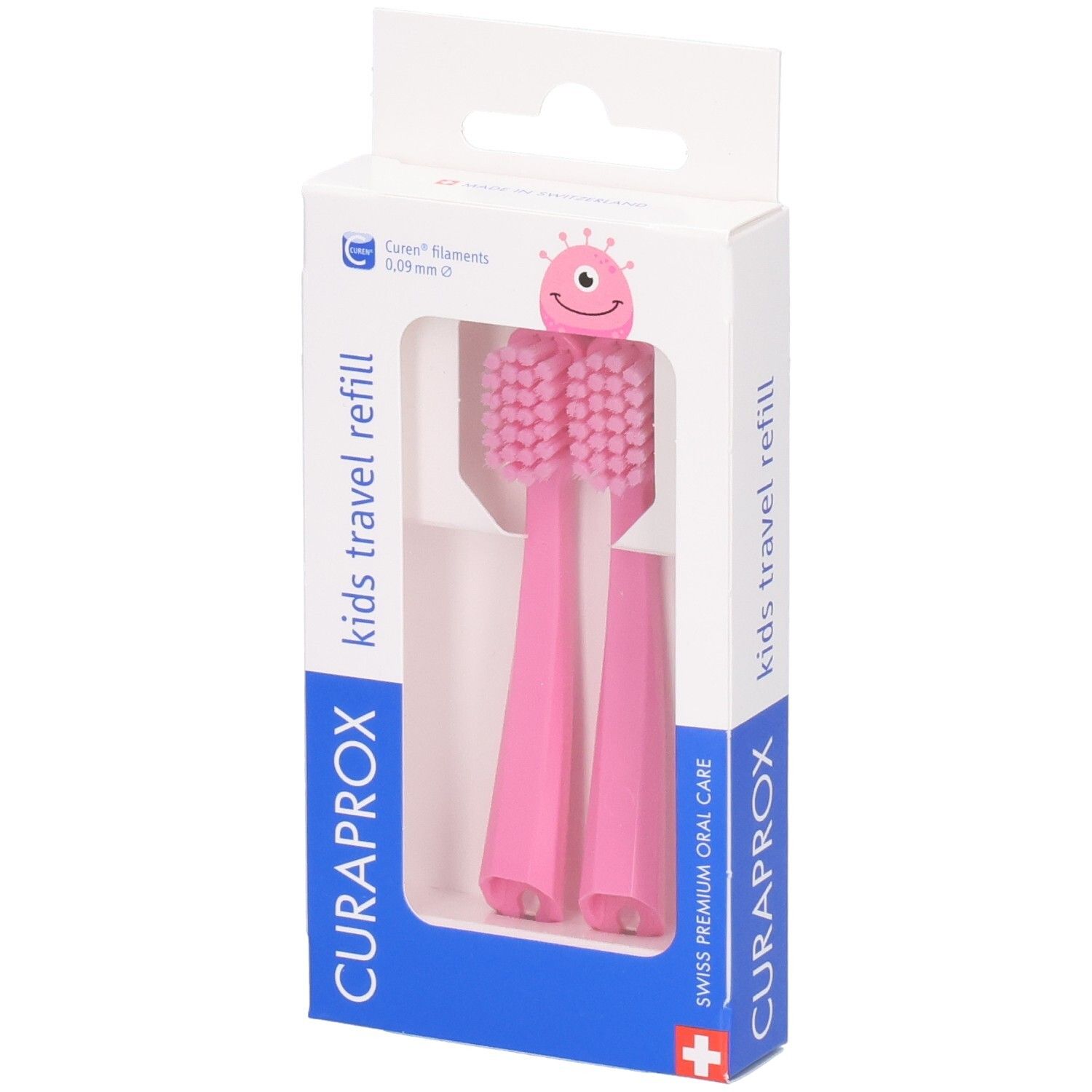 Curaprox Zahnbürste kids travel refill rosa 2 St