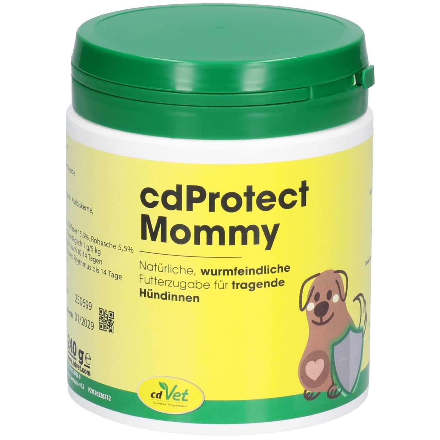 cdVet cdProtect Mommy Ergänzungsfuttermittel für tragende Hündinnen, 240g Dose.