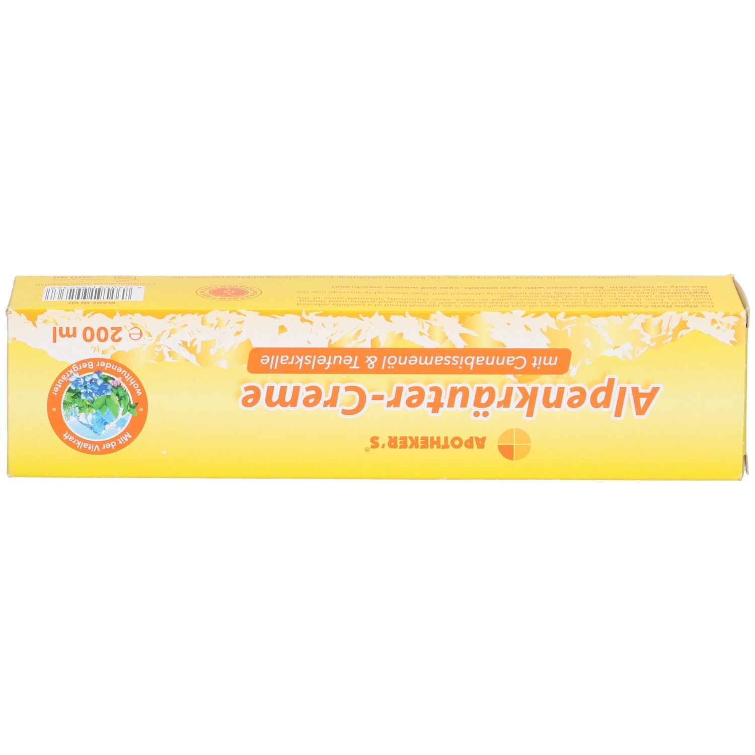Alpenkräuter-Creme Tube mit 200 ml Inhalt, Apotheker's.
