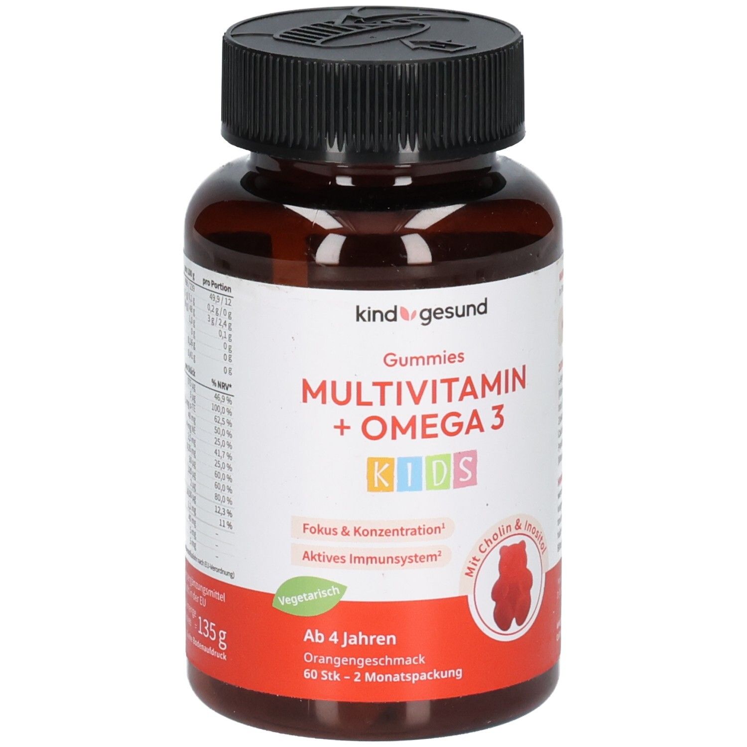 Kindgesund Multivitamin+Omega-3 Fruchtgummies 60 St Dragees