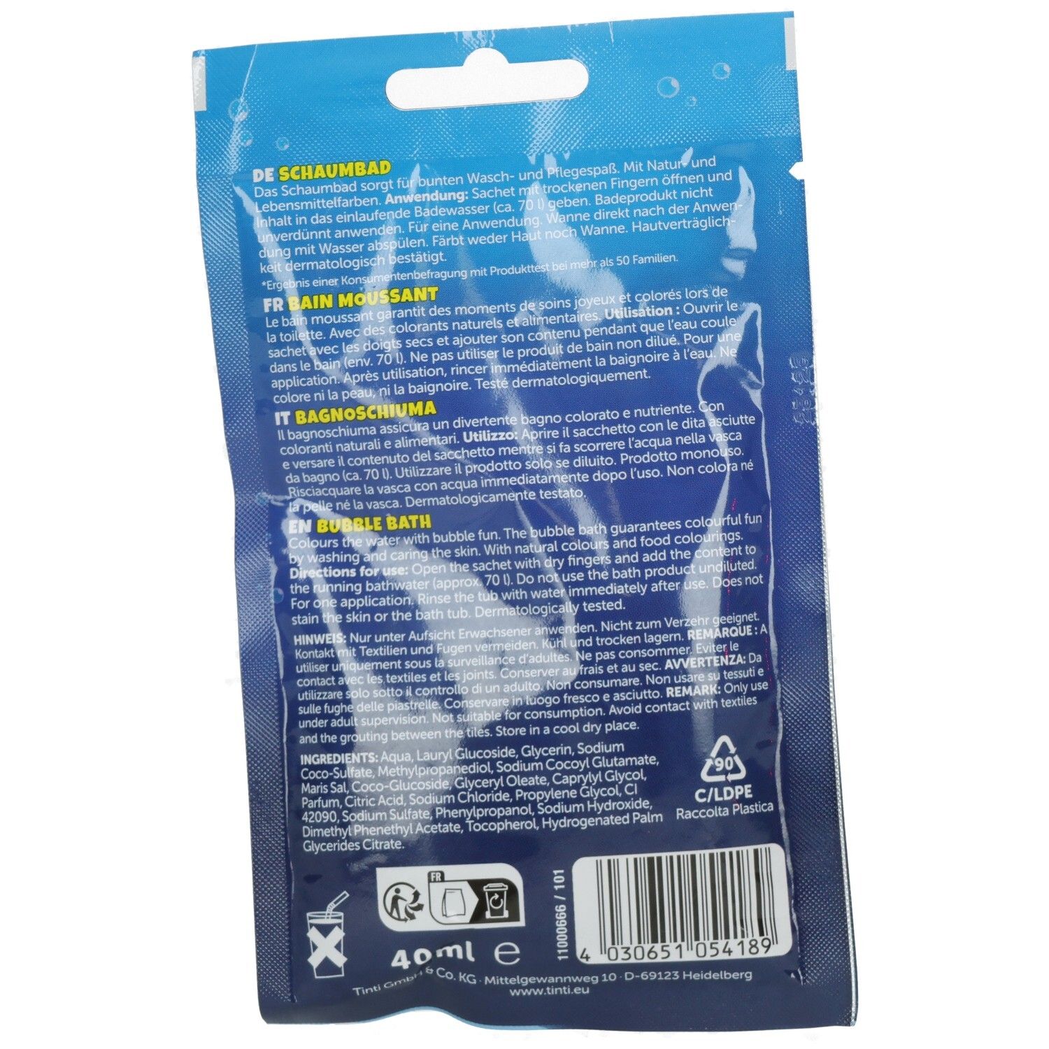 Tinti Schaumbad blau 40 ml Bad