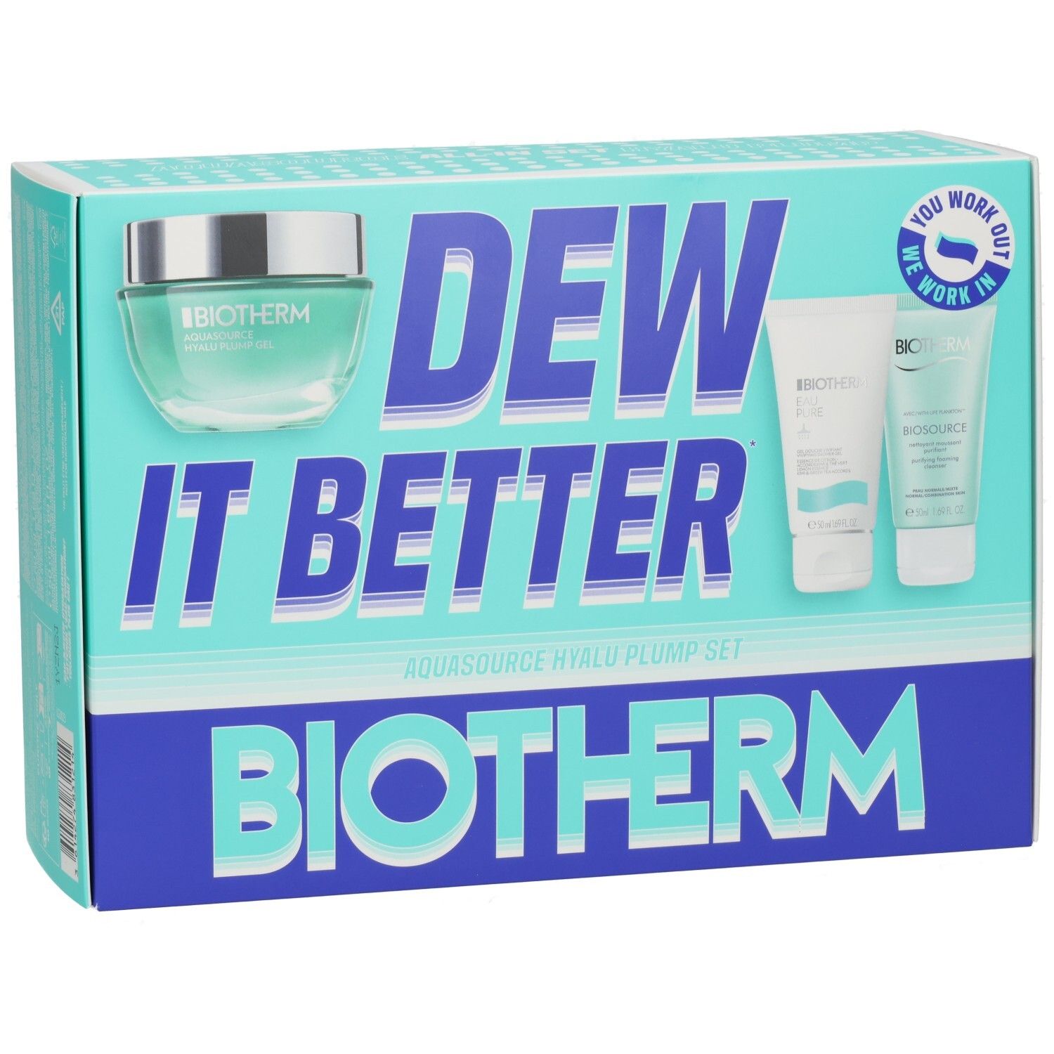 Biotherm Aquasource Hyalu Plump Set mit Feuchtigkeitscreme und zwei Seren.