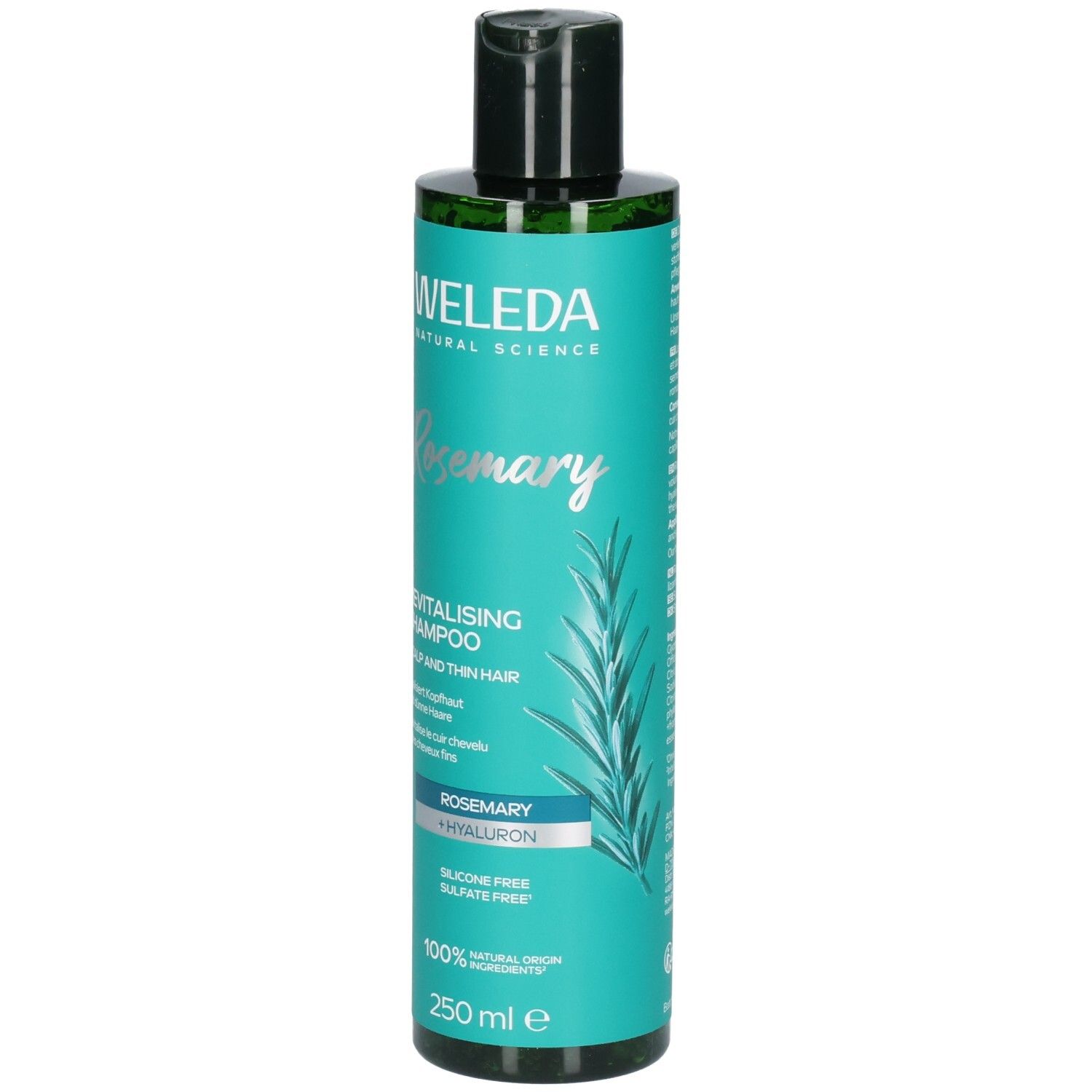 WELEDA Rosemary revitalisierendes Shampoo, 250 ml Flasche.