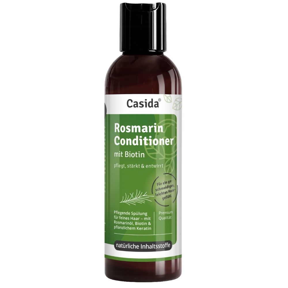 Casida Rosmarin Conditioner mit Biotin, 200ml Flasche.