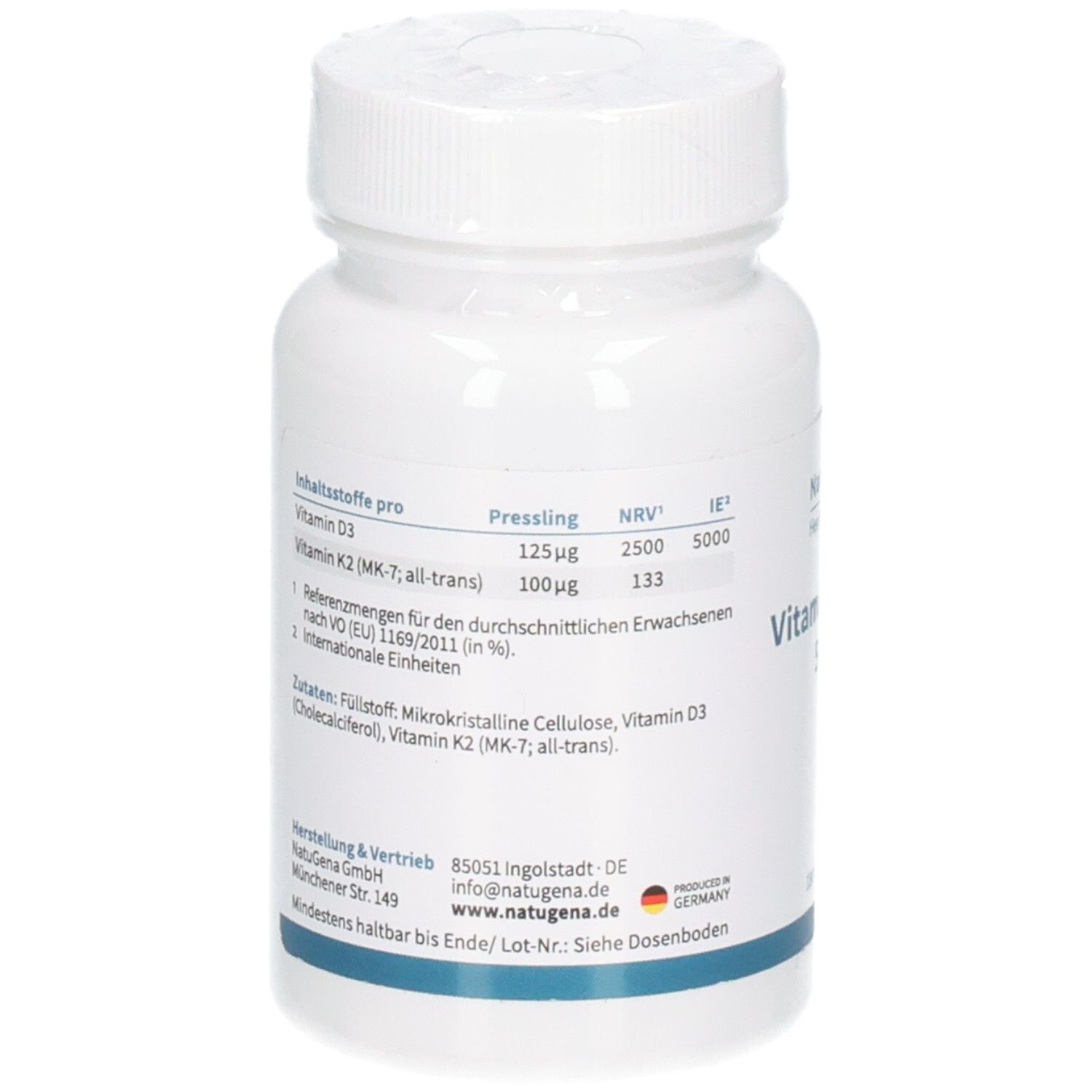 Vitamin D3+K2 5000 Presslinge 180 St
