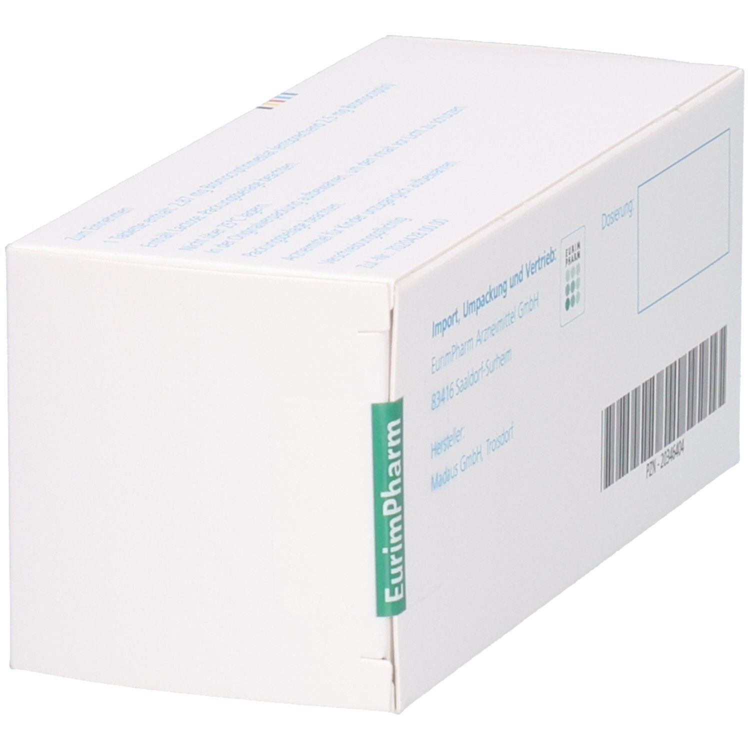 Schachtel mit PRAVIDEL 2,5 mg Tabletten. Hersteller EurimPharm. Barcode. Weiße Verpackung.