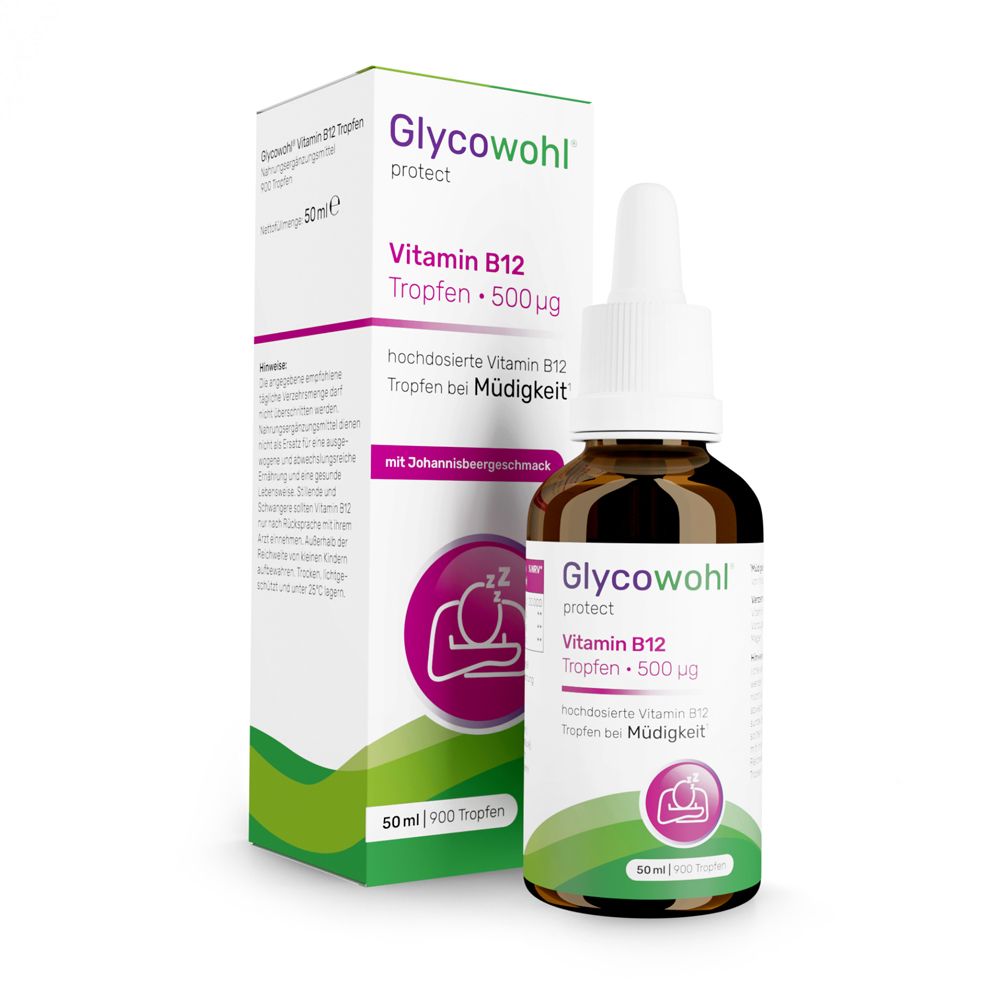 Glycowohl Vitamin B12 Tropfen 500 µg bei Müdigkeit 50 ml