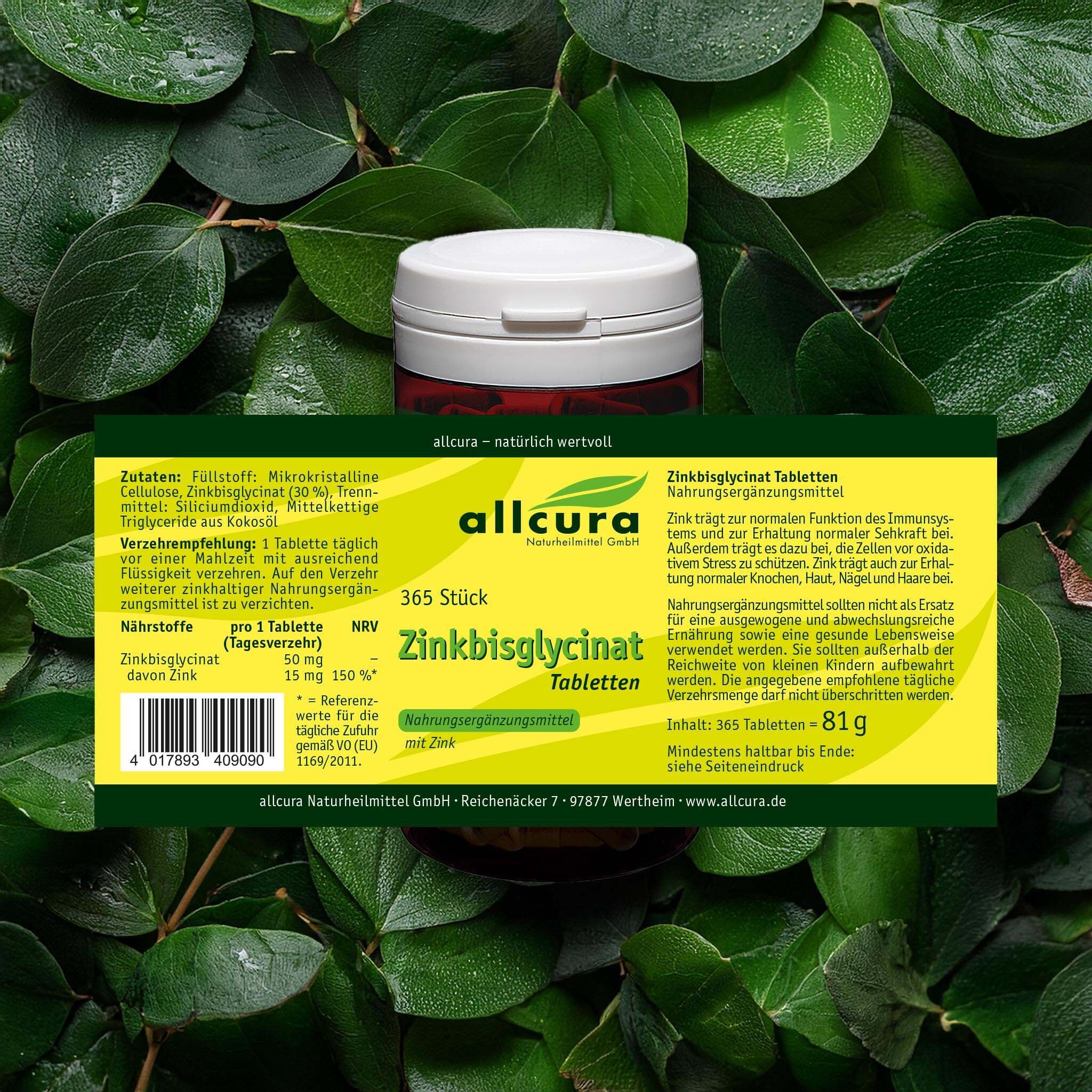 allcura Zinkbisglycinat Tabletten