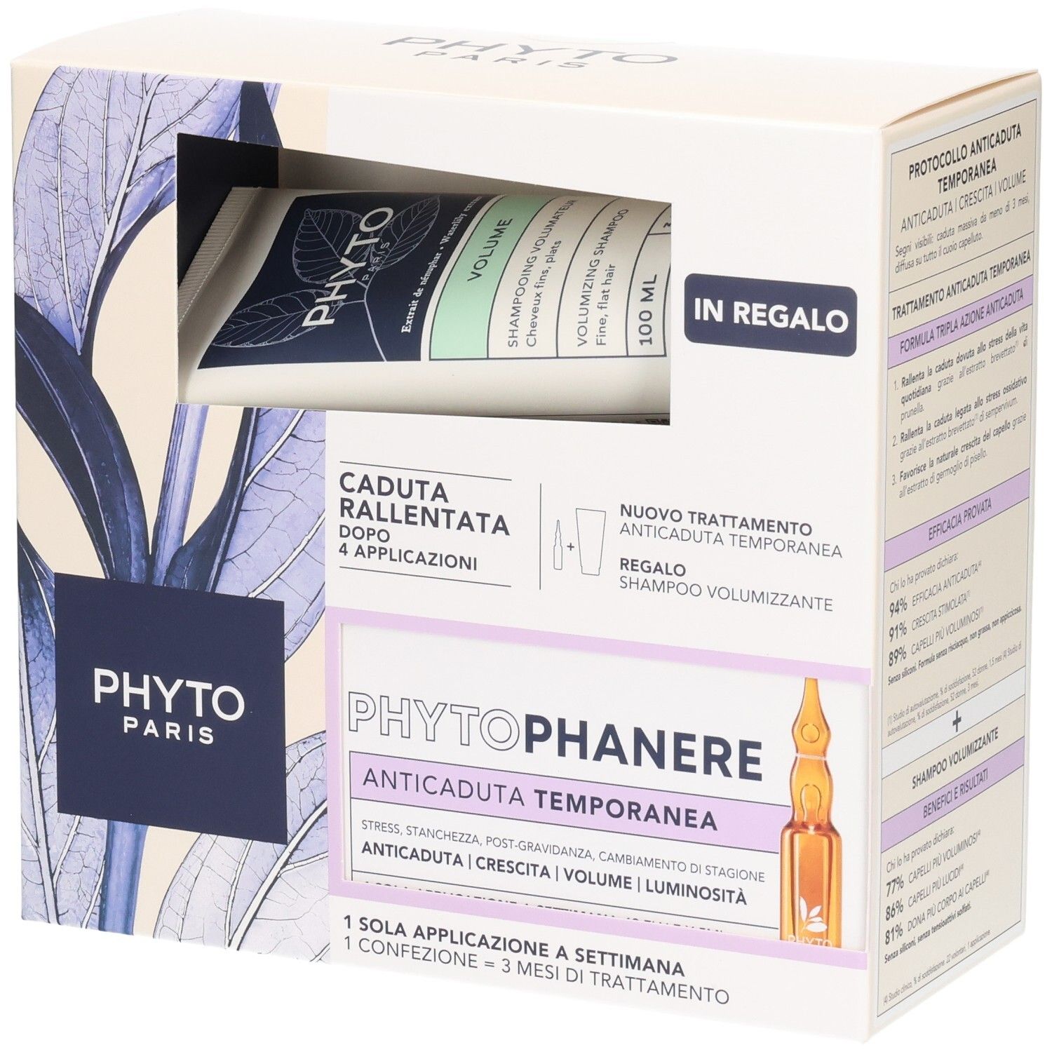 Phytophanere Set Reaktiv+Volume Shampoo 100ml 1 St Kombipackung