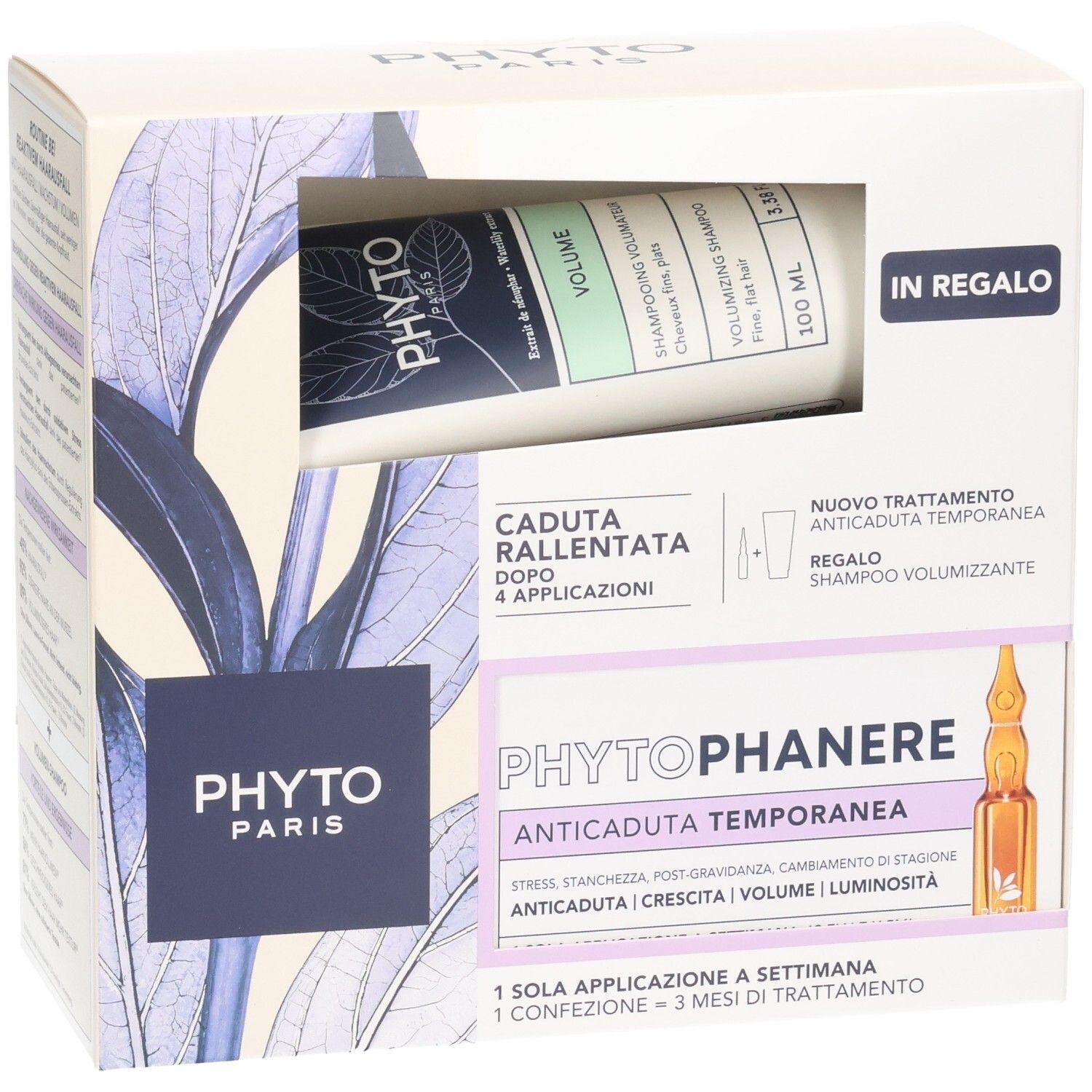 Phyto Paris Haarpflegeset mit Shampoo und Ampullen gegen Haarausfall.