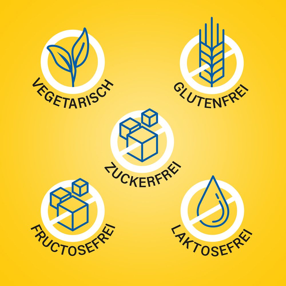 Dekristolvit® OSTEO D3K2Mg: Vegetarisch, glutenfrei, zuckerfrei, fruktosefrei, laktosefrei.