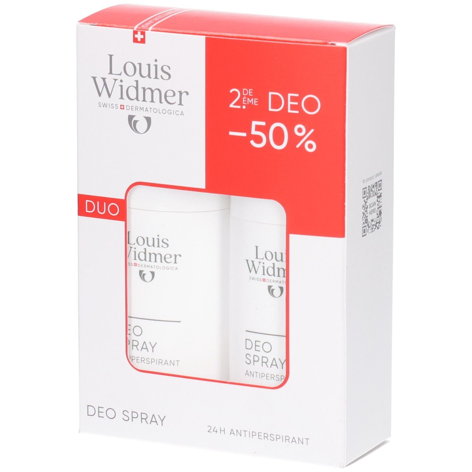 Widmer Deo Spray Antiperspirant Duo l.P. 2x75 ml Deospray