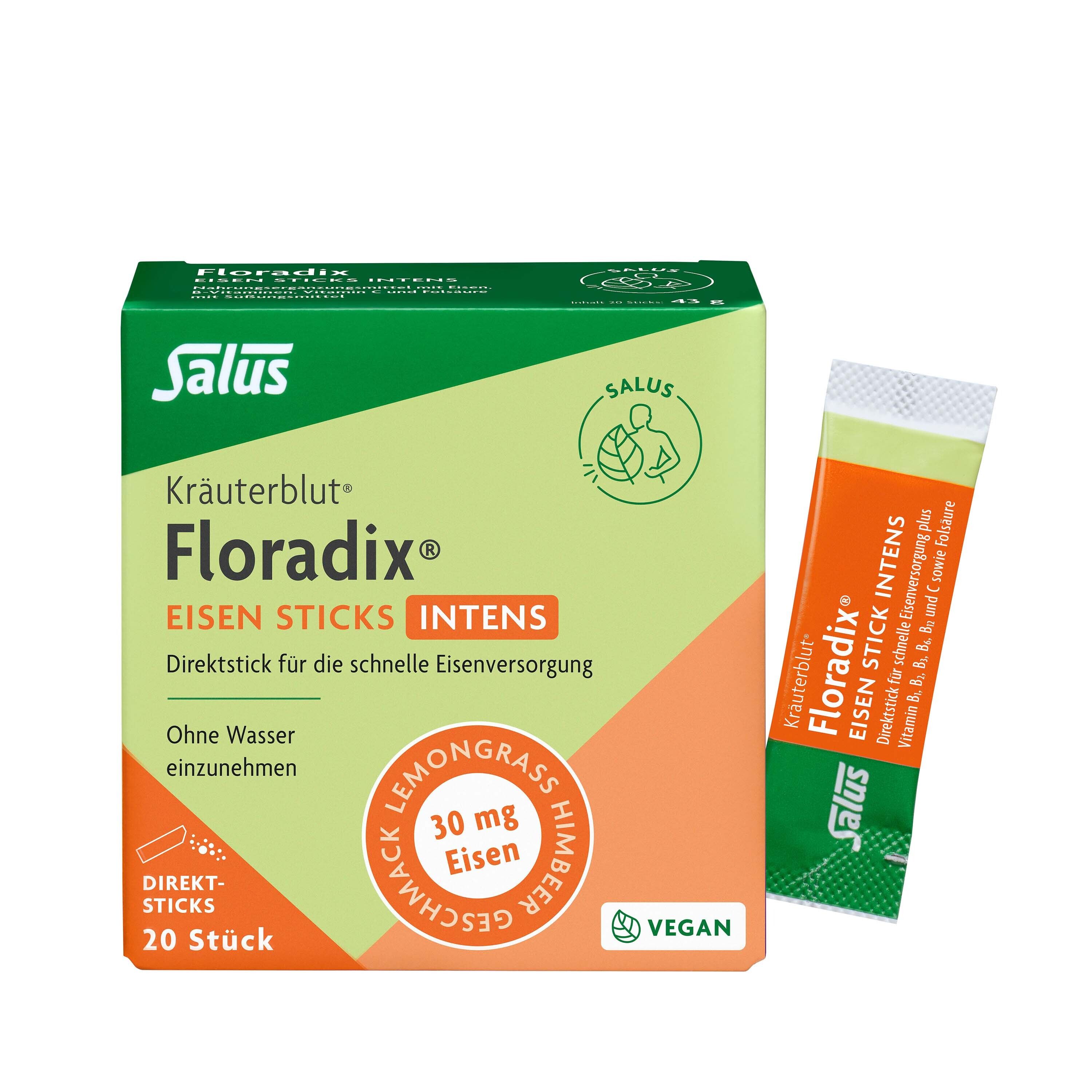 Salus Kräuterblut Floradix Eisen Sticks intens