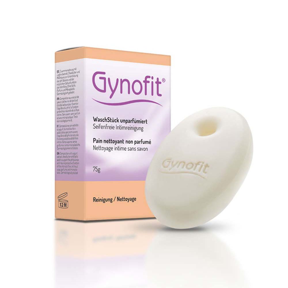 Gynofit Waschstück unparfümiert 75 g Seife