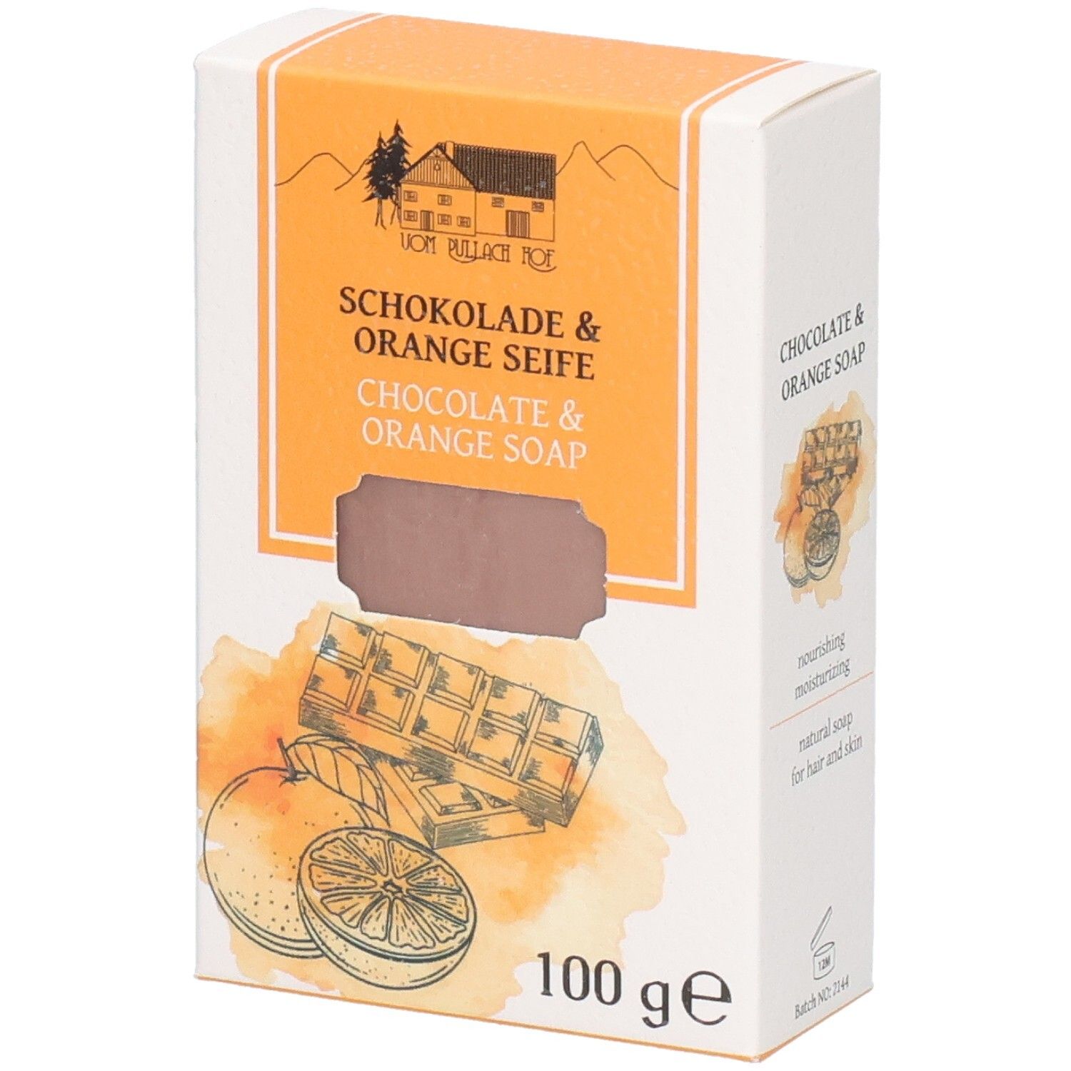 Schokolade & Orange Seife vom Pullach Hof 100 g