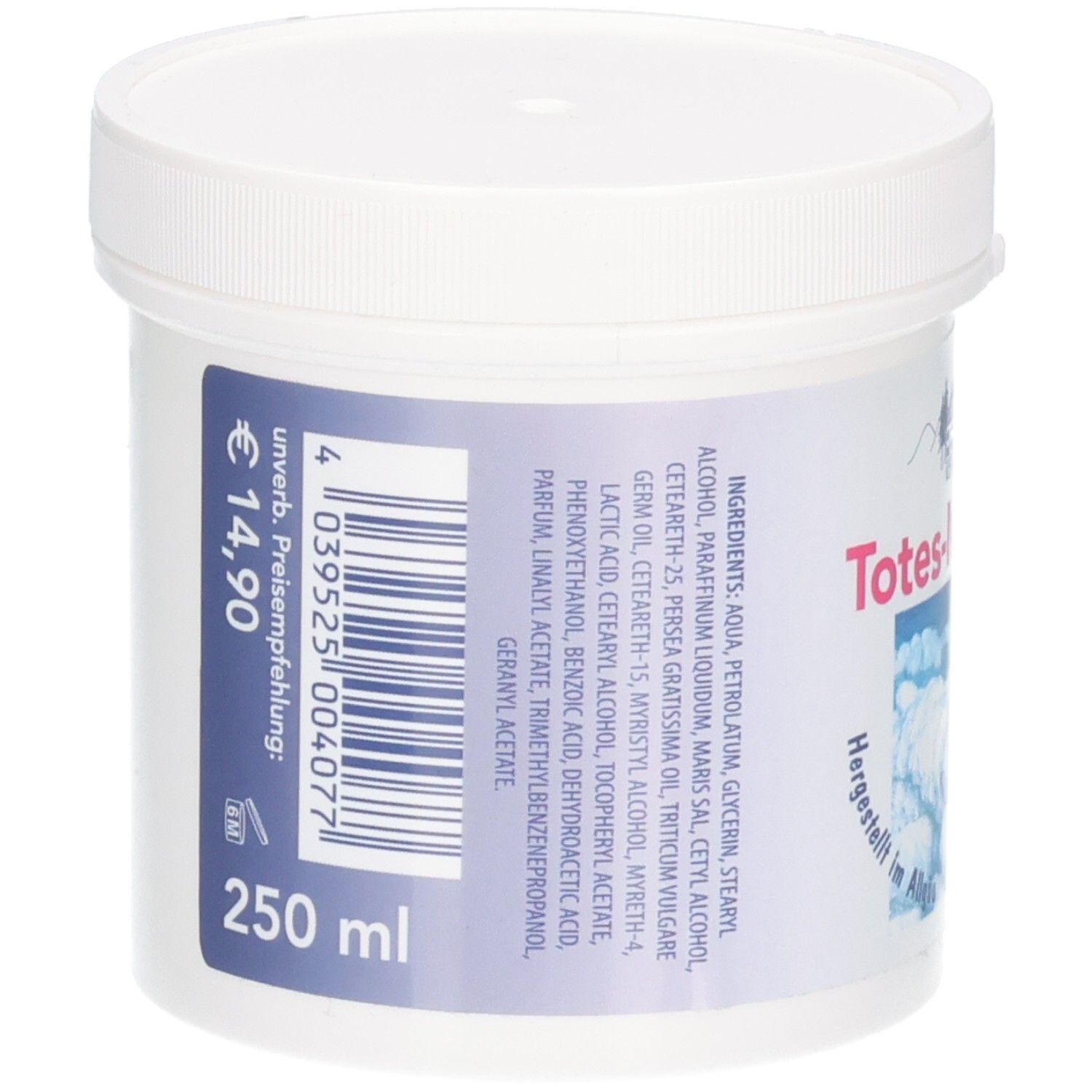 Totes Meer Salz Mineral Pflegecreme 250 ml Creme
