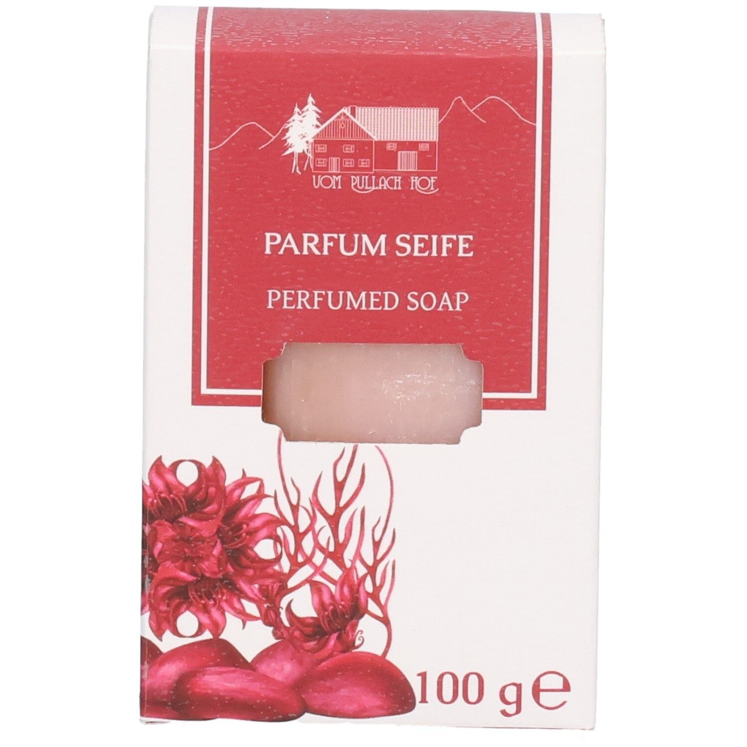 Verpackung mit Parfümseife für Frauen, 100g.