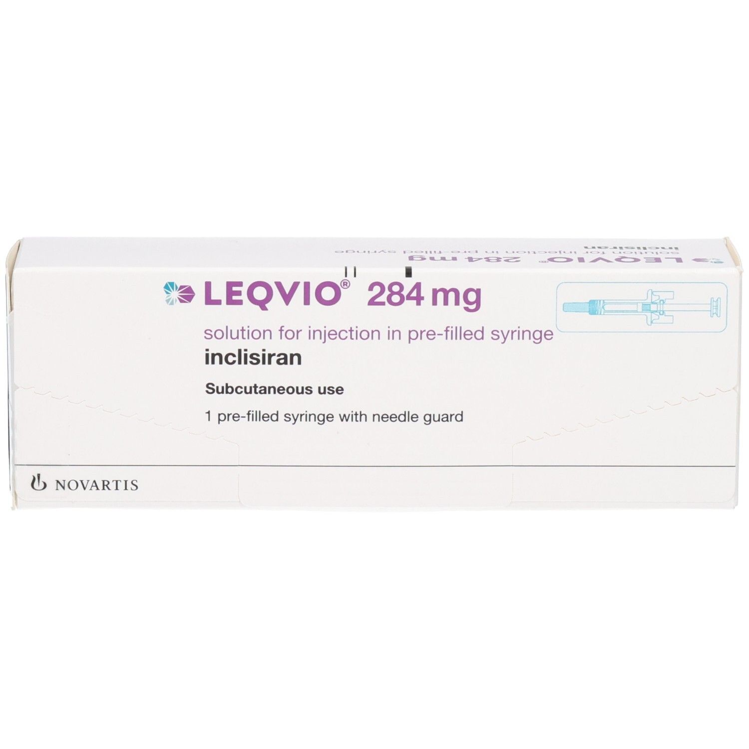 LEQVIO 284 mg Injektionslösung in Fertigspritze, subkutane Anwendung.