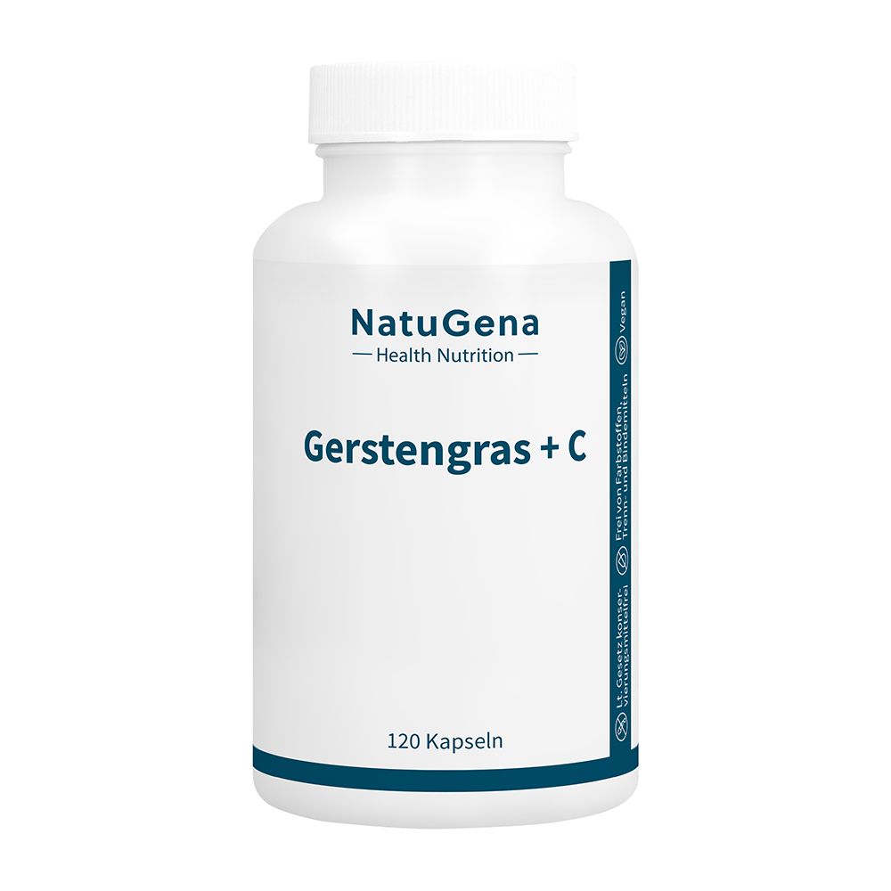 Gerstengras+Vitamin C gepuffert vegan Kapseln 120 St