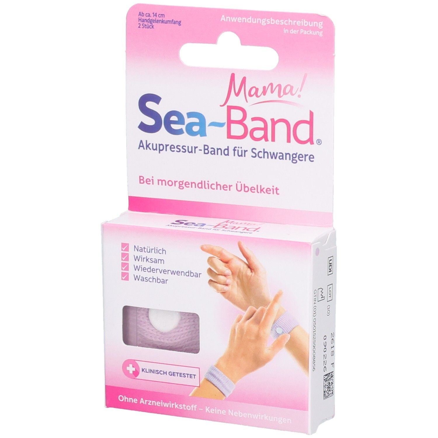 Sea-Band Mama Akupressurband f.Schwangere rose 2 St Bänder