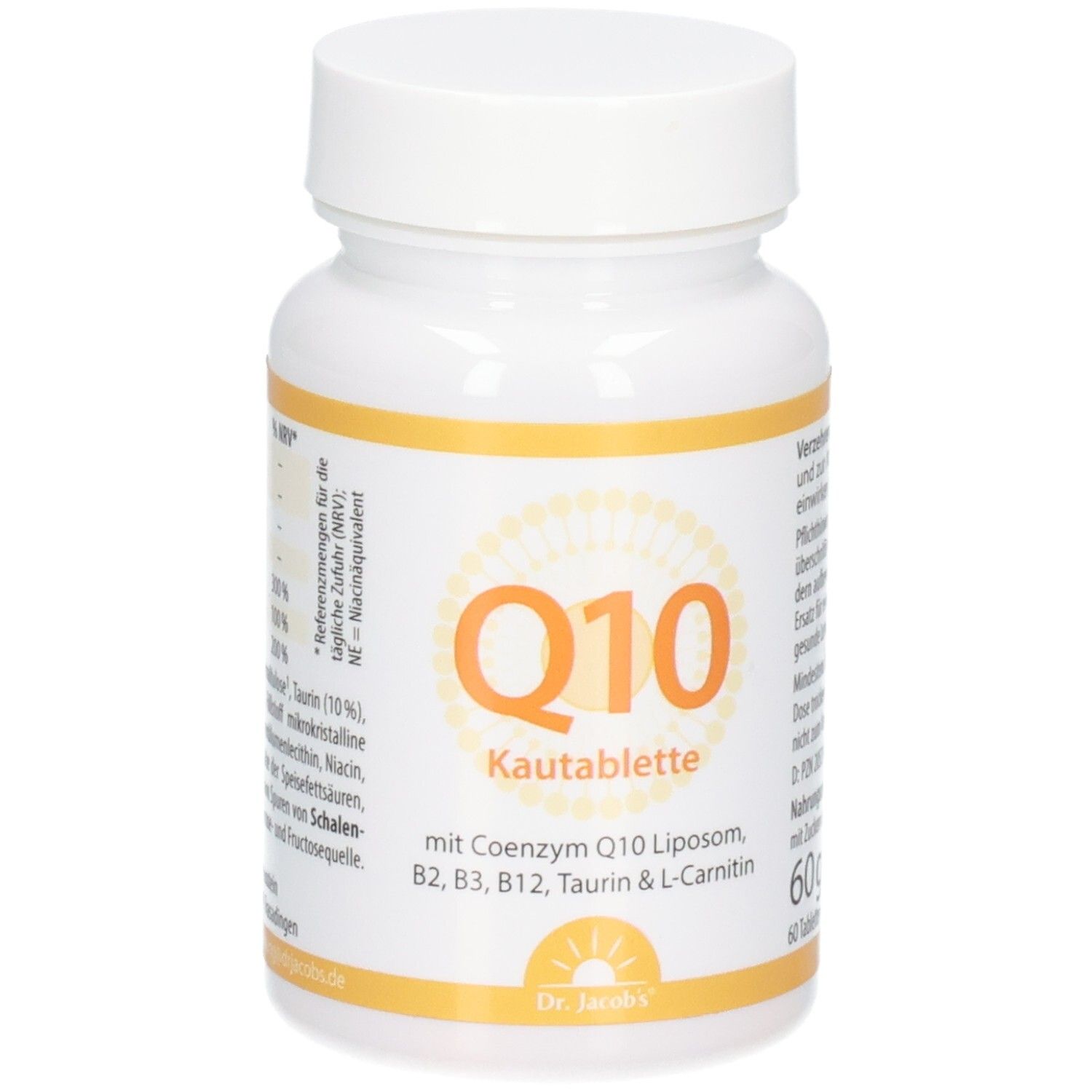 Coenzym Q10 KAUTABL.Taurin L-Carnitin Dr.Jacob's 60 St Kautabletten