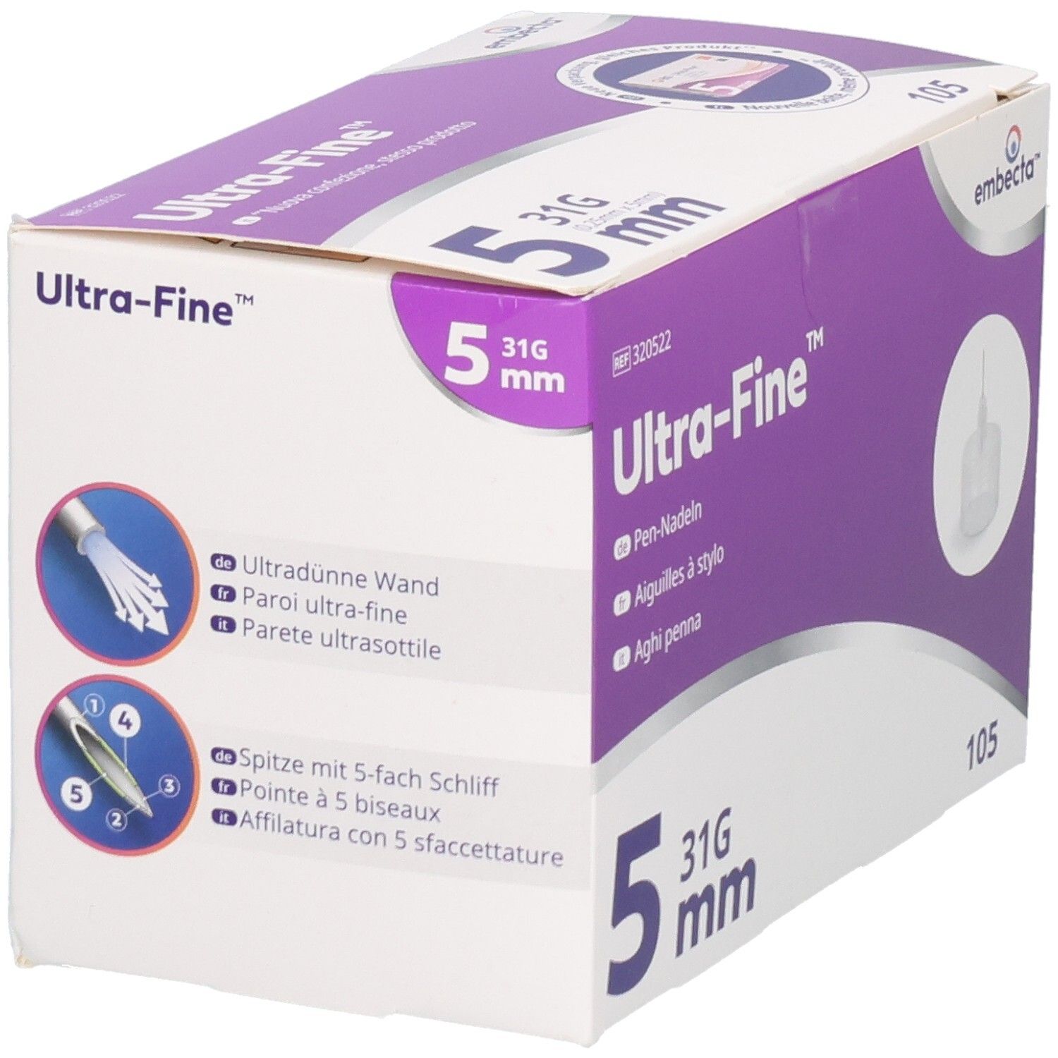 Ultra-Fine Pen-Nadeln 5 mm 105 St Kanüle