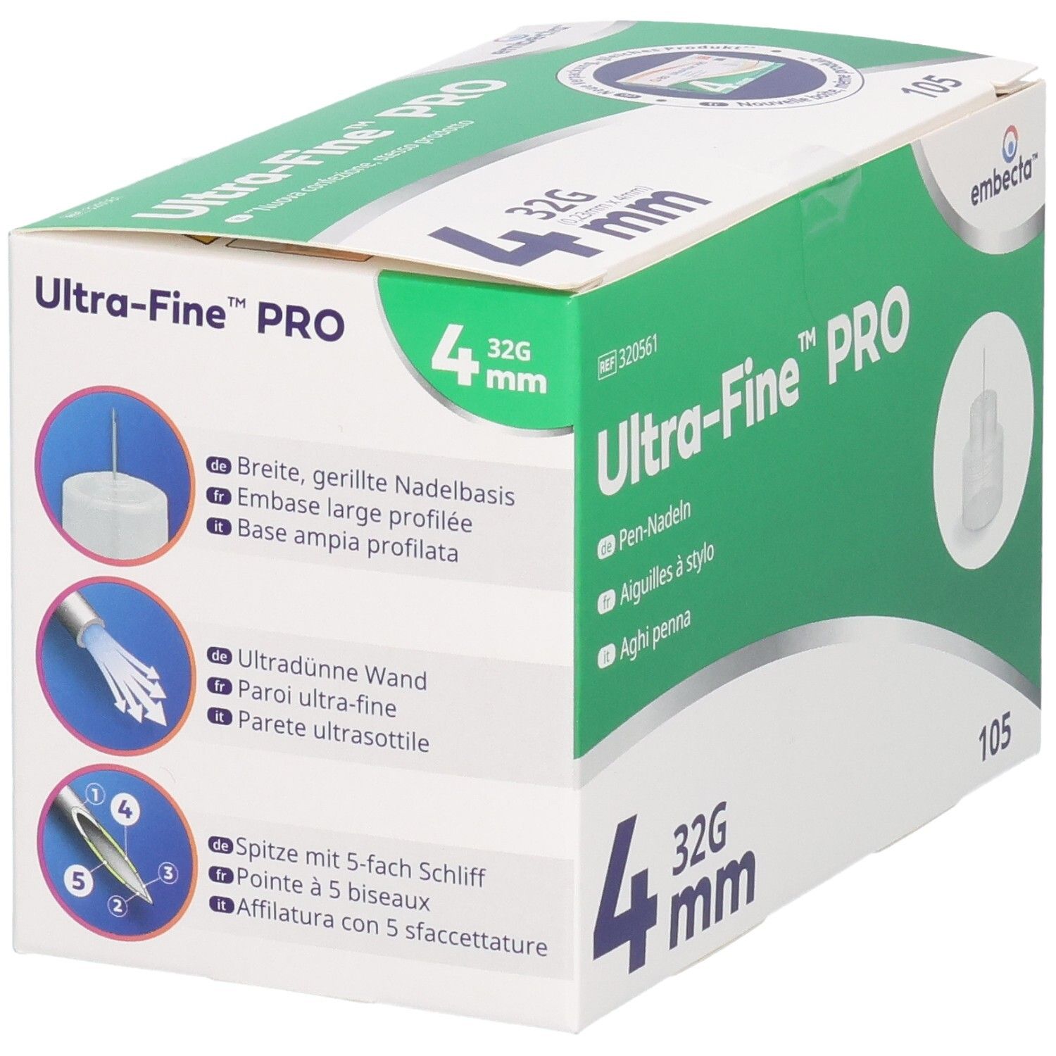 Ultra-Fine PRO Pen-Nadeln 4 mm 105 St Kanüle