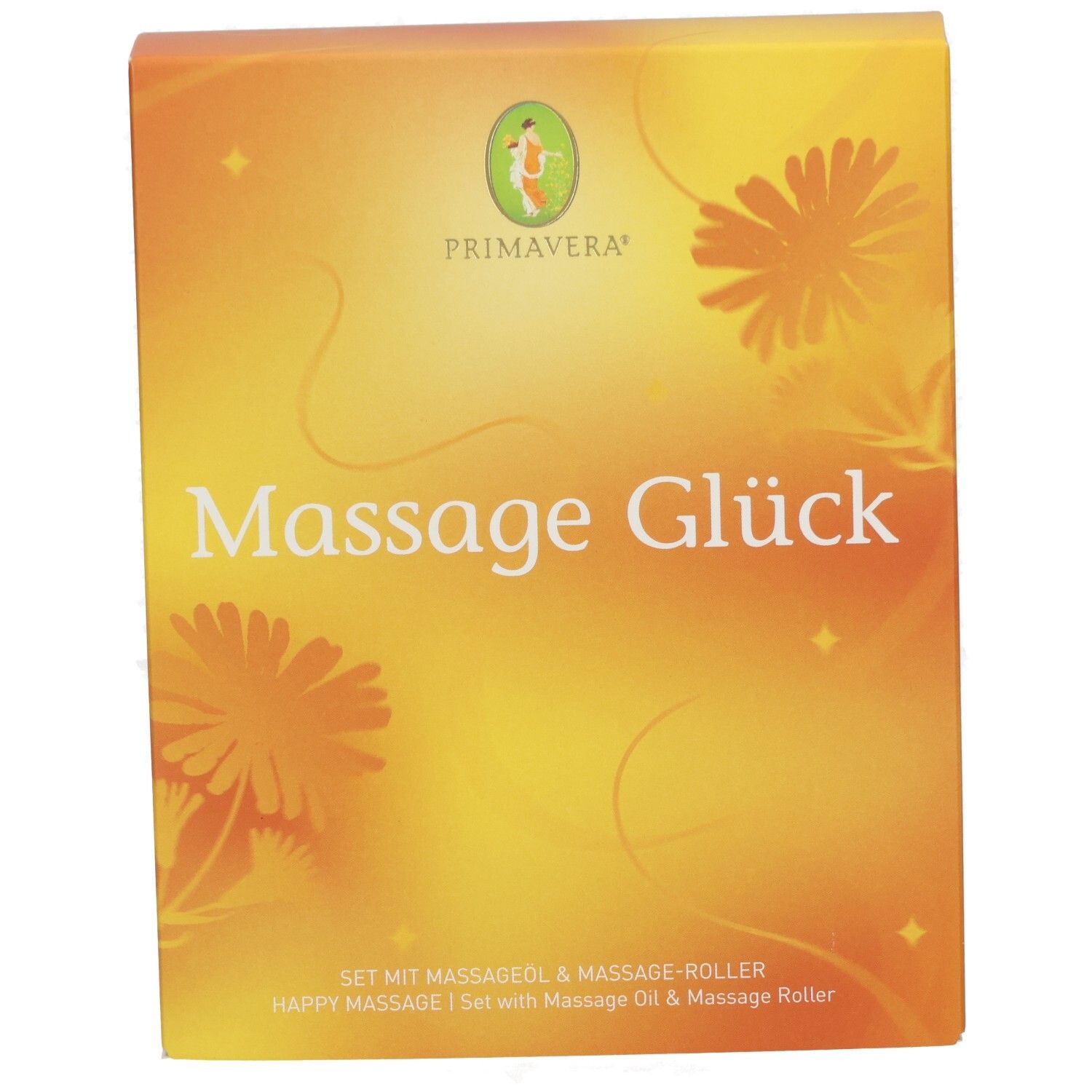 Primavera Massage Glück Set mit Massageöl & Massage-Roller.